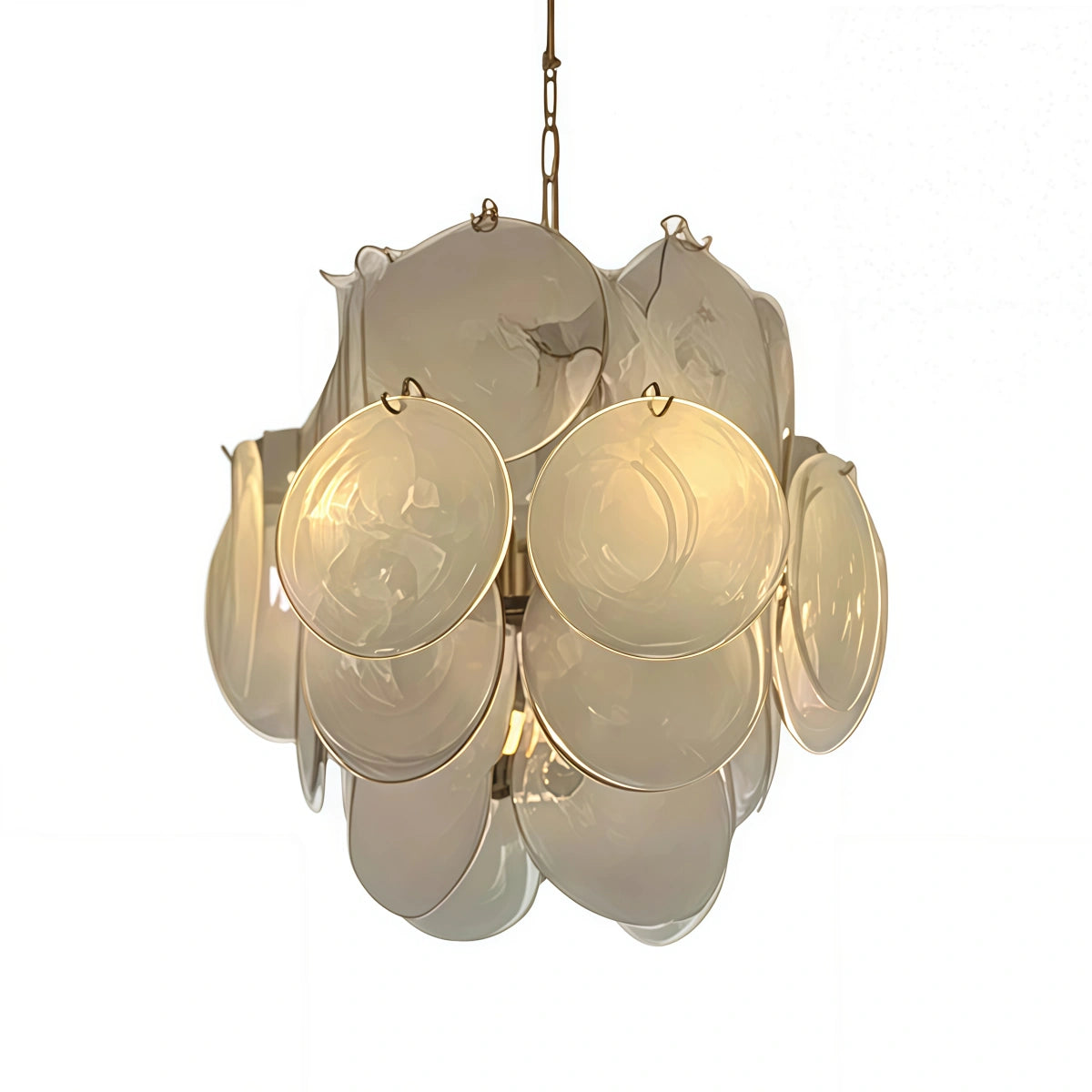 Vetro Art Deco Chandelier -- Dimmable 3-Color Change for Dining Room