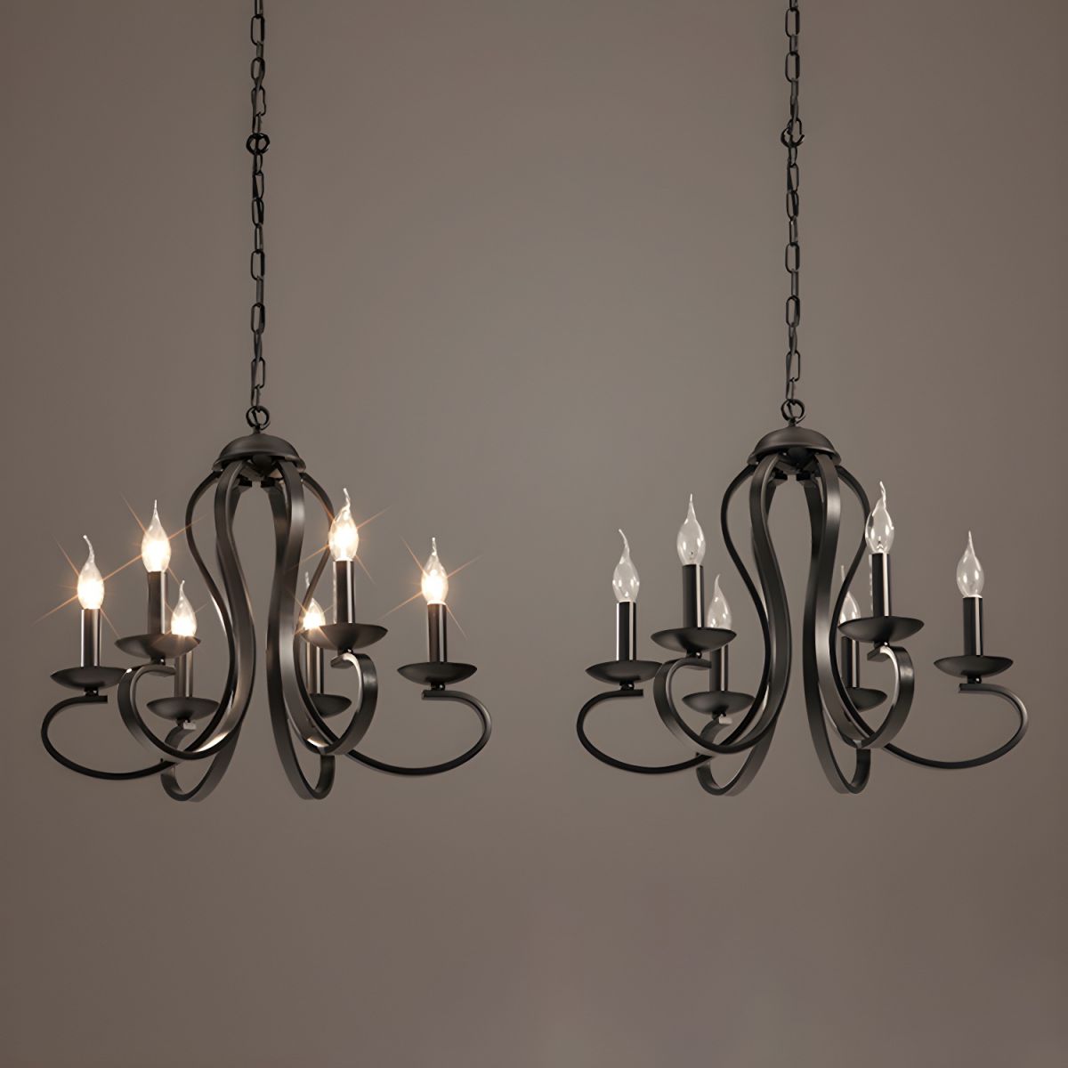 Metal Multi-Light Fixture for Dining Room/Living Room