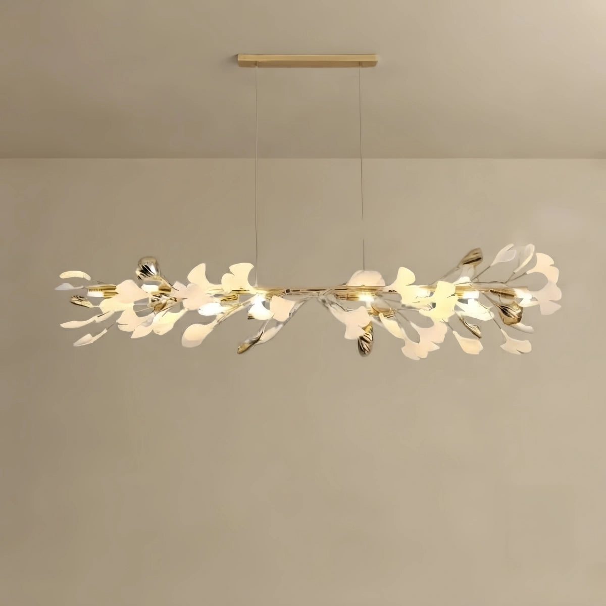 Excelis Art Deco Chandelier - Gold Ceramic/Metal for Living Room