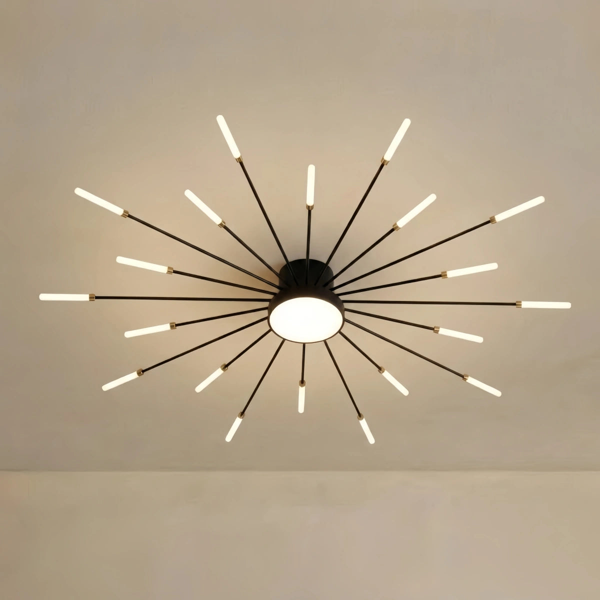 Nebula Modern Firework Ceiling Light – Gold/Black for Bedroom Dining Room Living Room