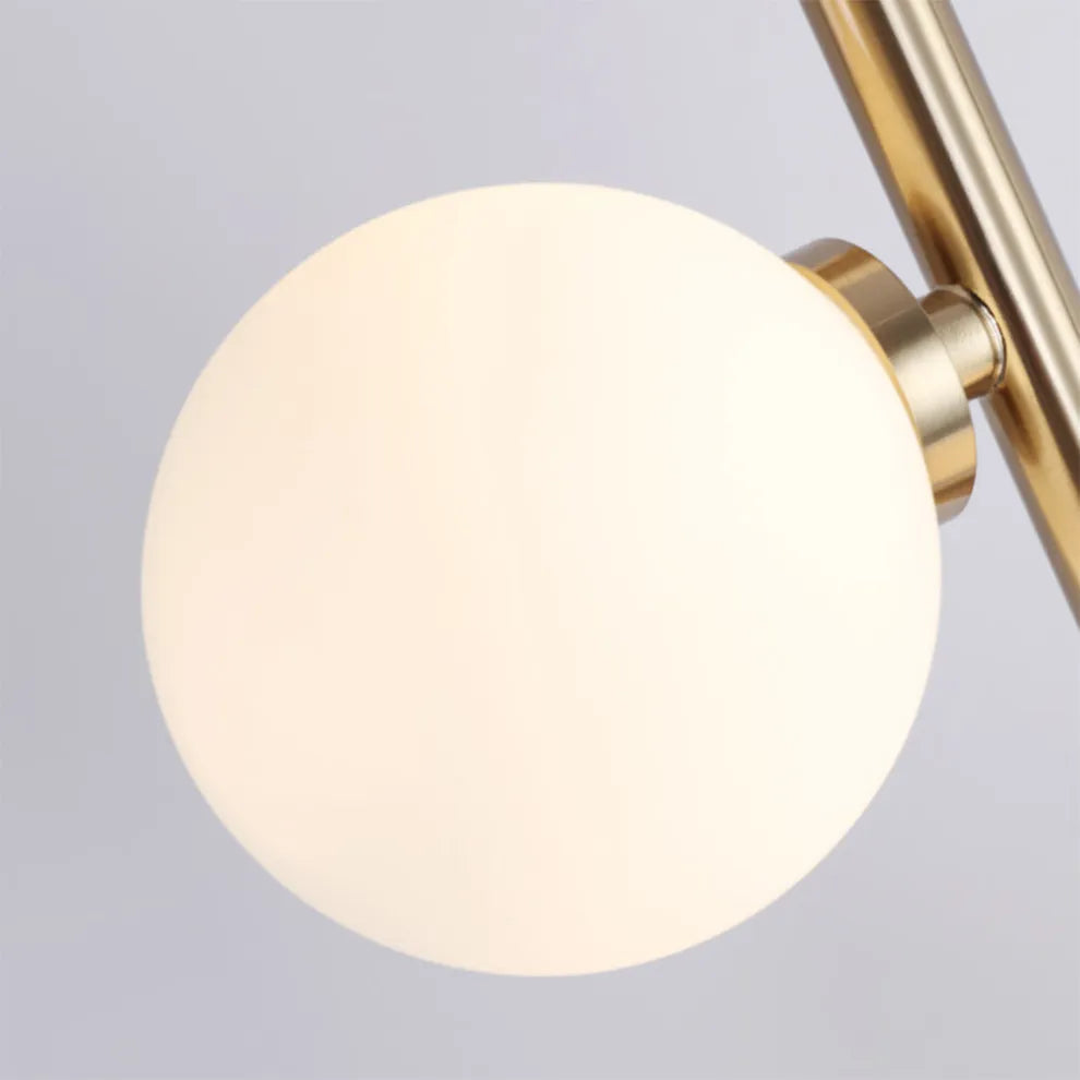 Floor Lamp – Slim Design with Glass Globe