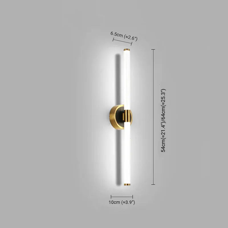Minimalist Stick Vanity Wall Lamp Sizze
