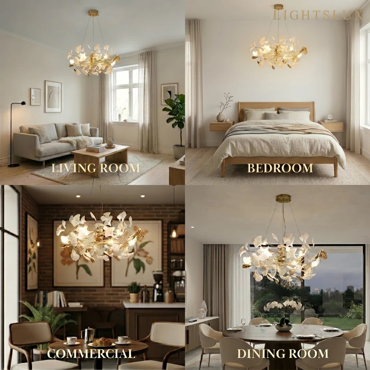 Excelis Art Deco Chandelier – Ceramic Design for Dining Room