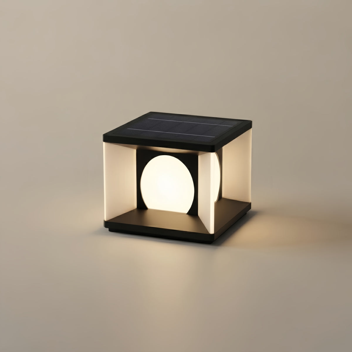 ALS600Arcato Modern Rectangular Pillar Light - Black Metal for Courtyard