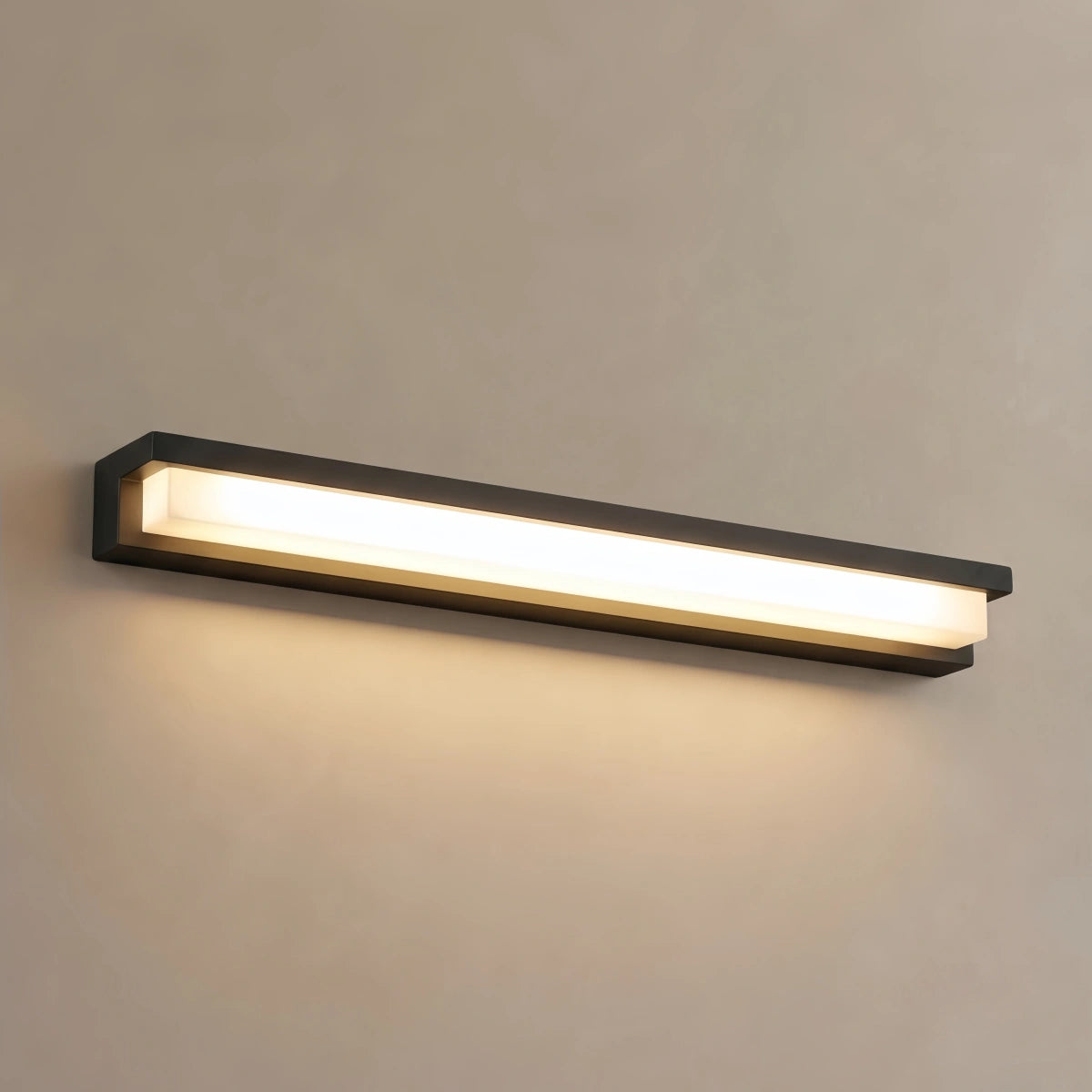 Arcato Modern Outdoor Wall Lamp - Black Metal & Acrylic Rectangular Design for Garden