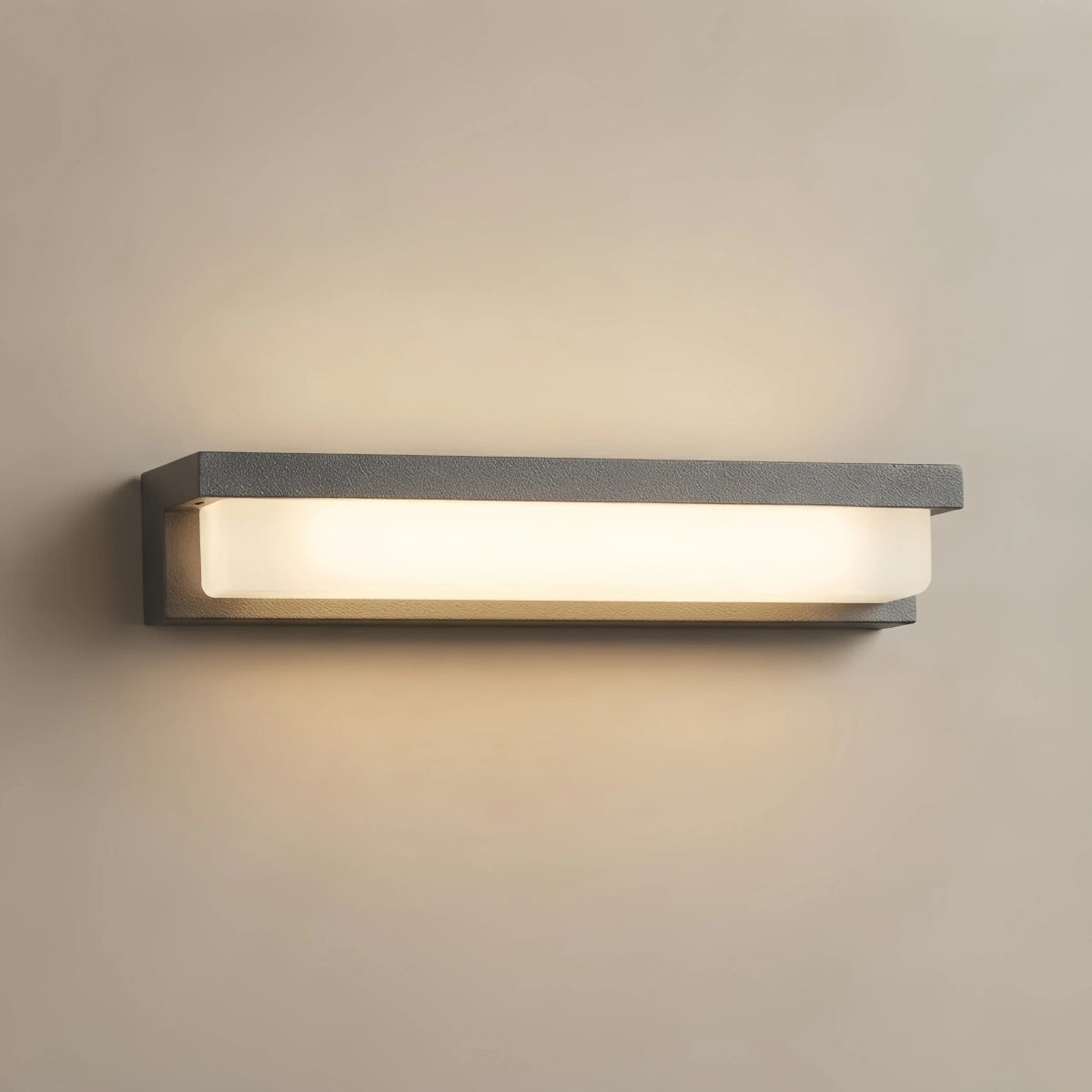 Arcato Modern Outdoor Wall Lamp - Black Metal & Acrylic Rectangular Design for Garden