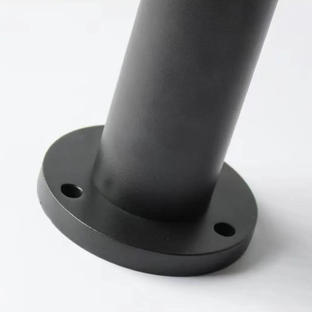 Modern Pathway Lights - Black Metal & Acrylic Cylindrical Design for Courtyard