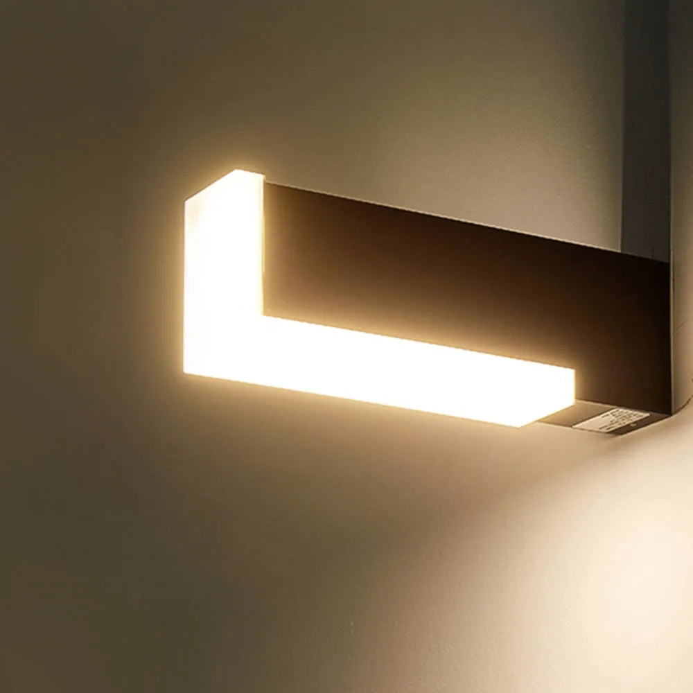 Outdoor Wall Lamp - Black Metal & Acrylic