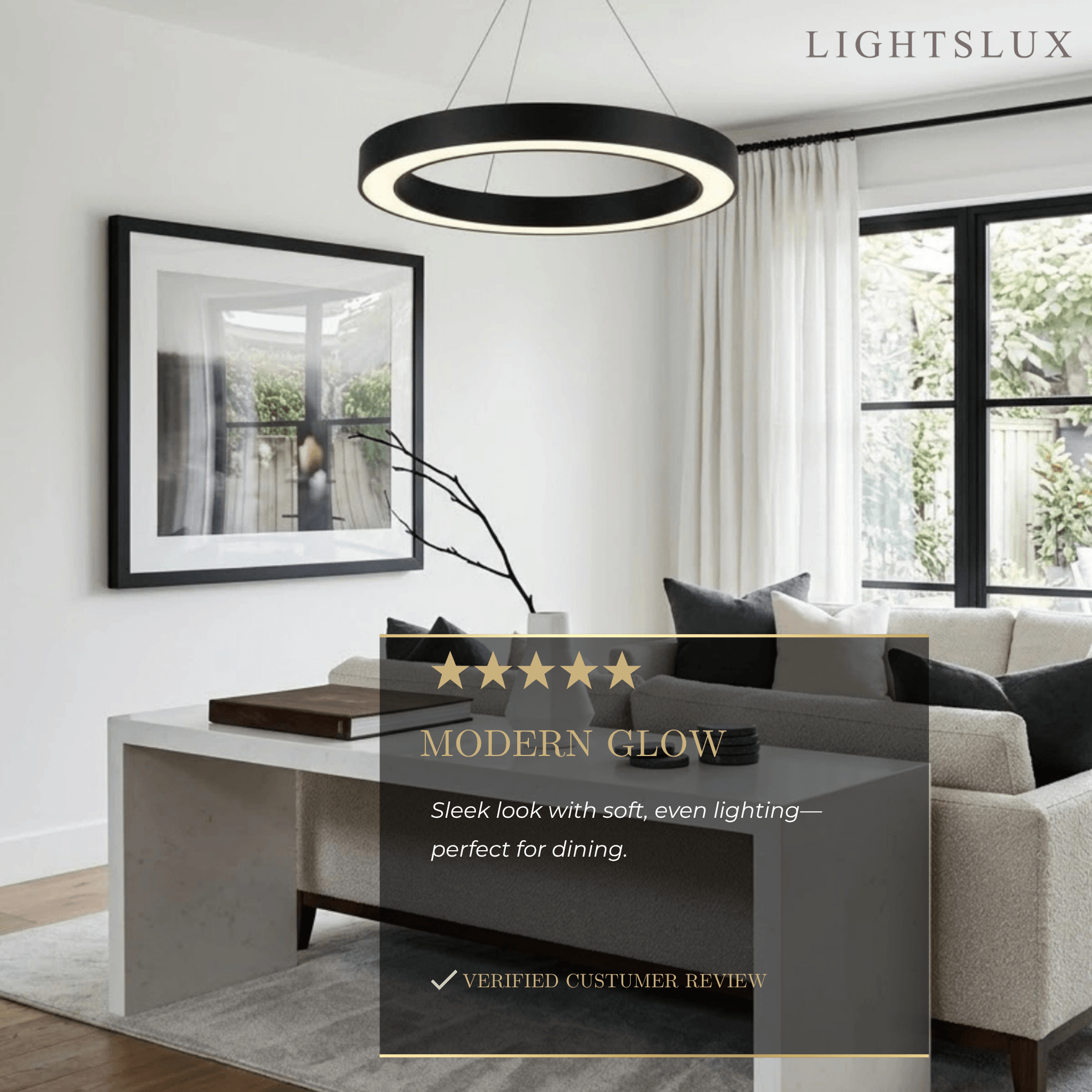 Embrace Modern Ring Pendant Light