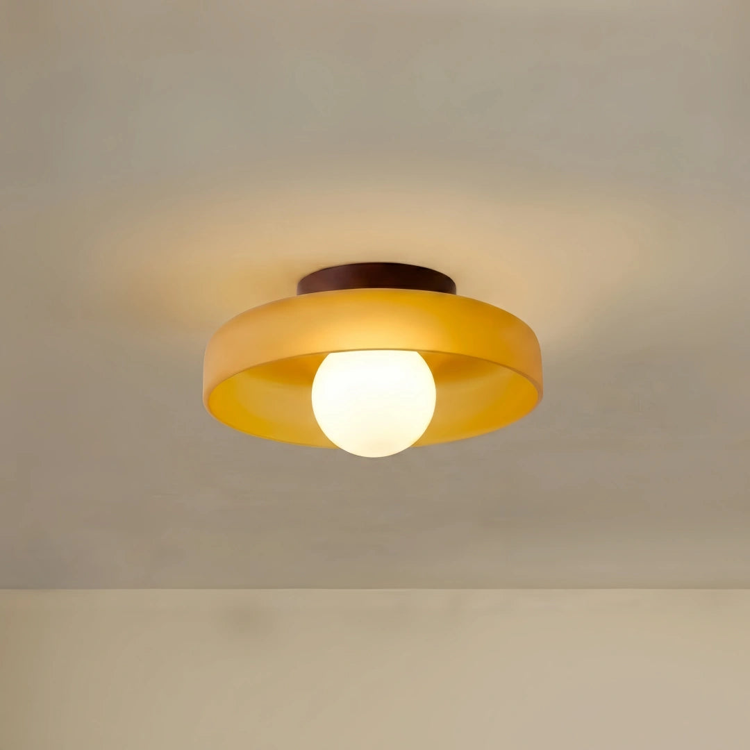 Modern Round Ceiling Light – Metal Glass
