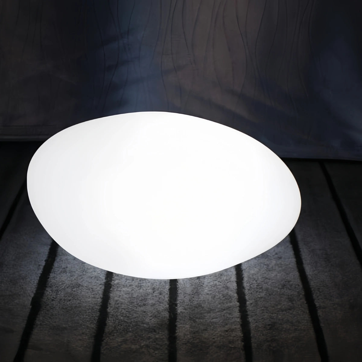 Lunara Modern Pathway Light - White Acrylic Round Design for Garden
