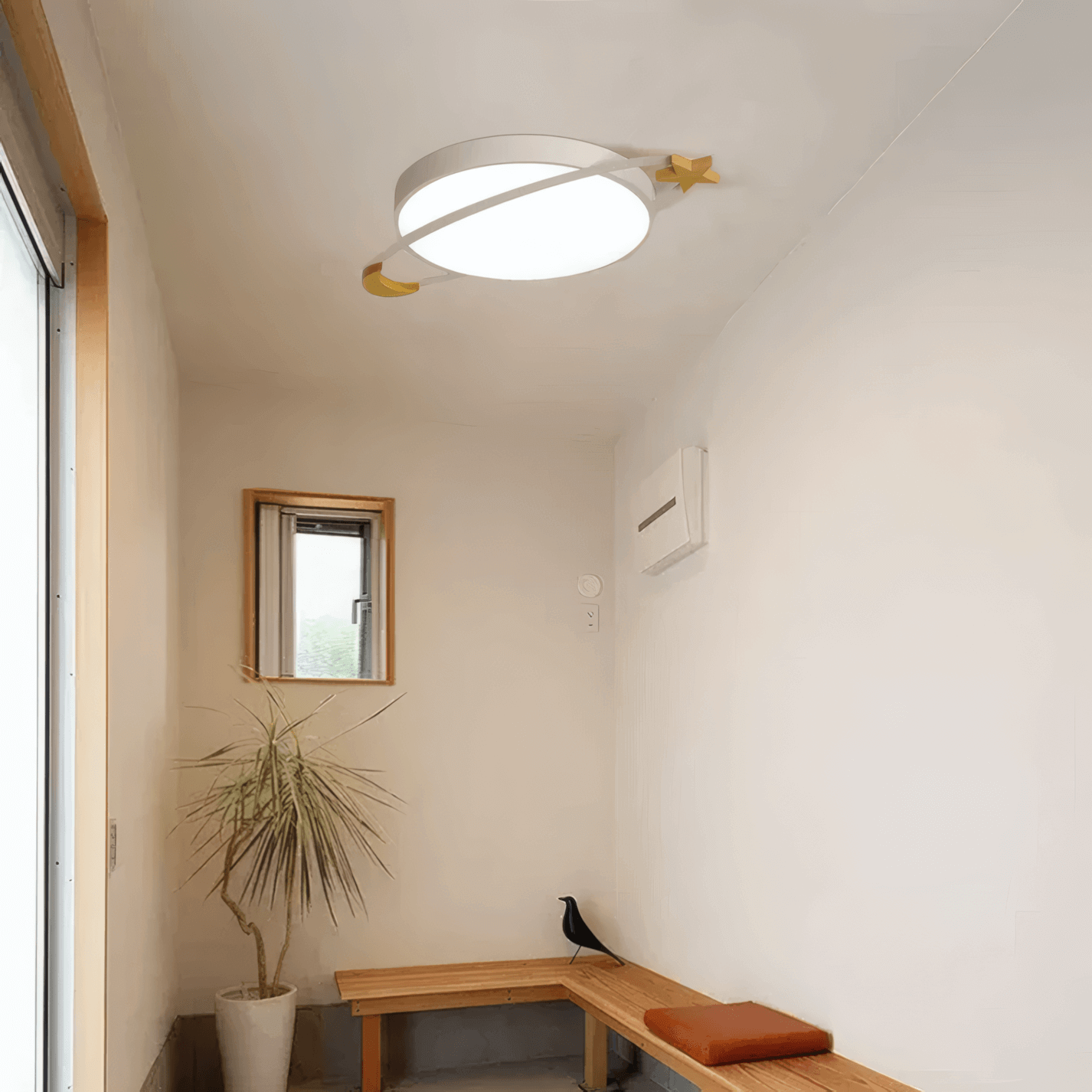 Modern White Round Ceiling Light for Bedroom