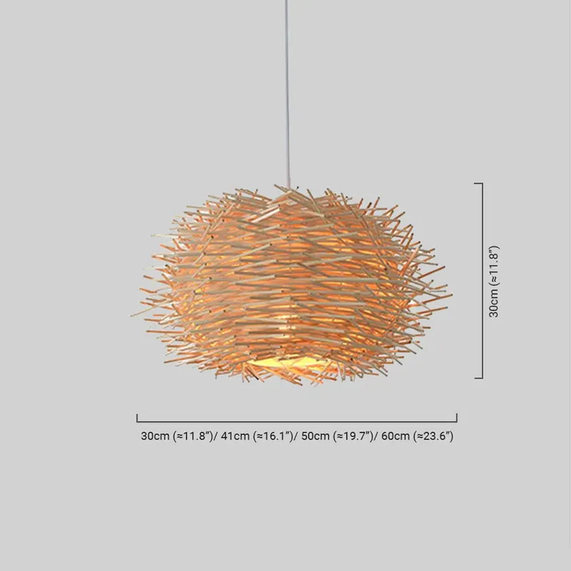 Farmhouse Globular Wood Pendant Light