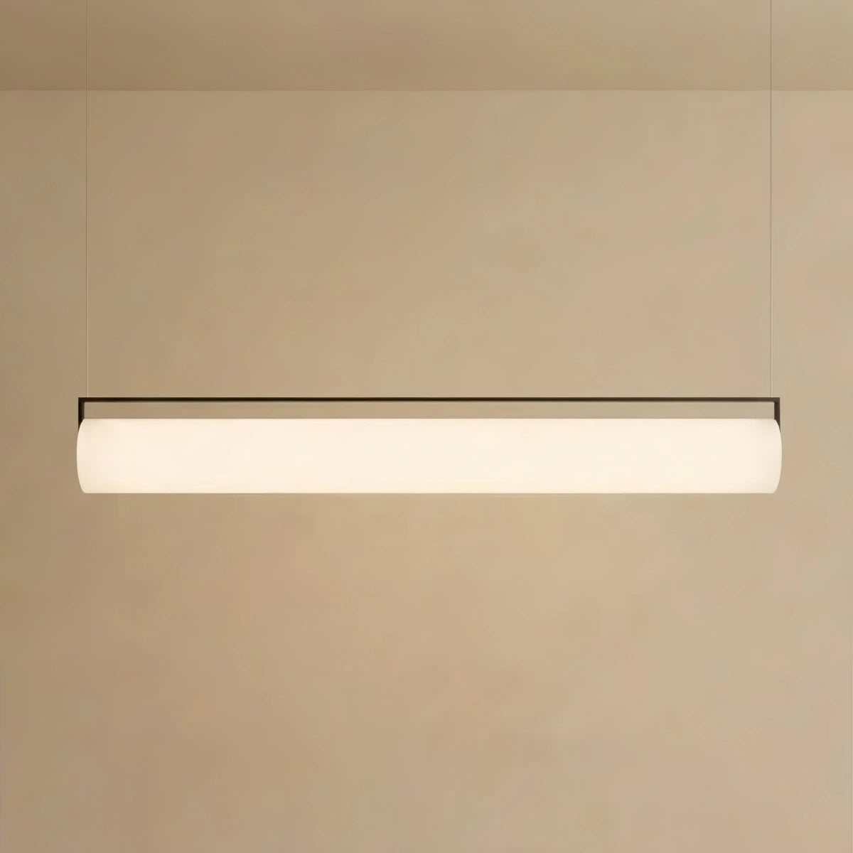 Arcato Modern Designer White Pendant Light – Cylindrical Metal & Acrylic Fixture for Dining Room