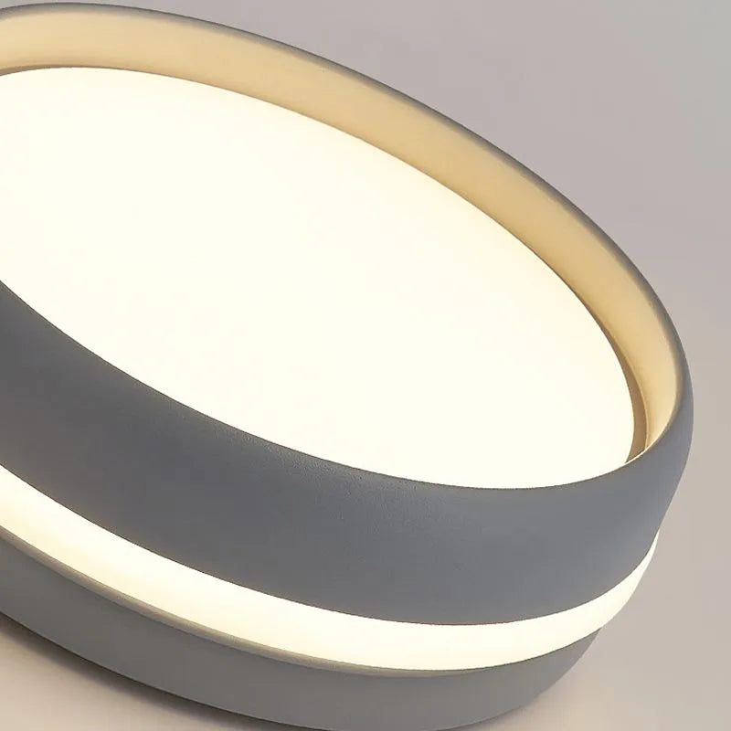 Modern Gray Ceiling Light Round with Acrylic Lampshade