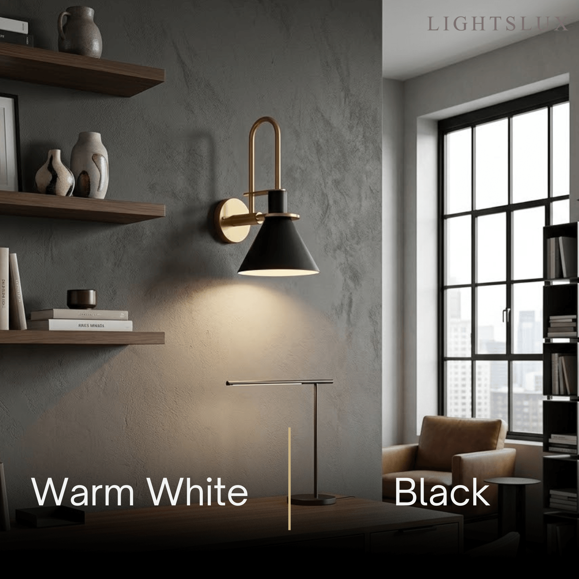 Irondale Nordic Conical Wall Lamp - Metal for Living Room/Bedroom