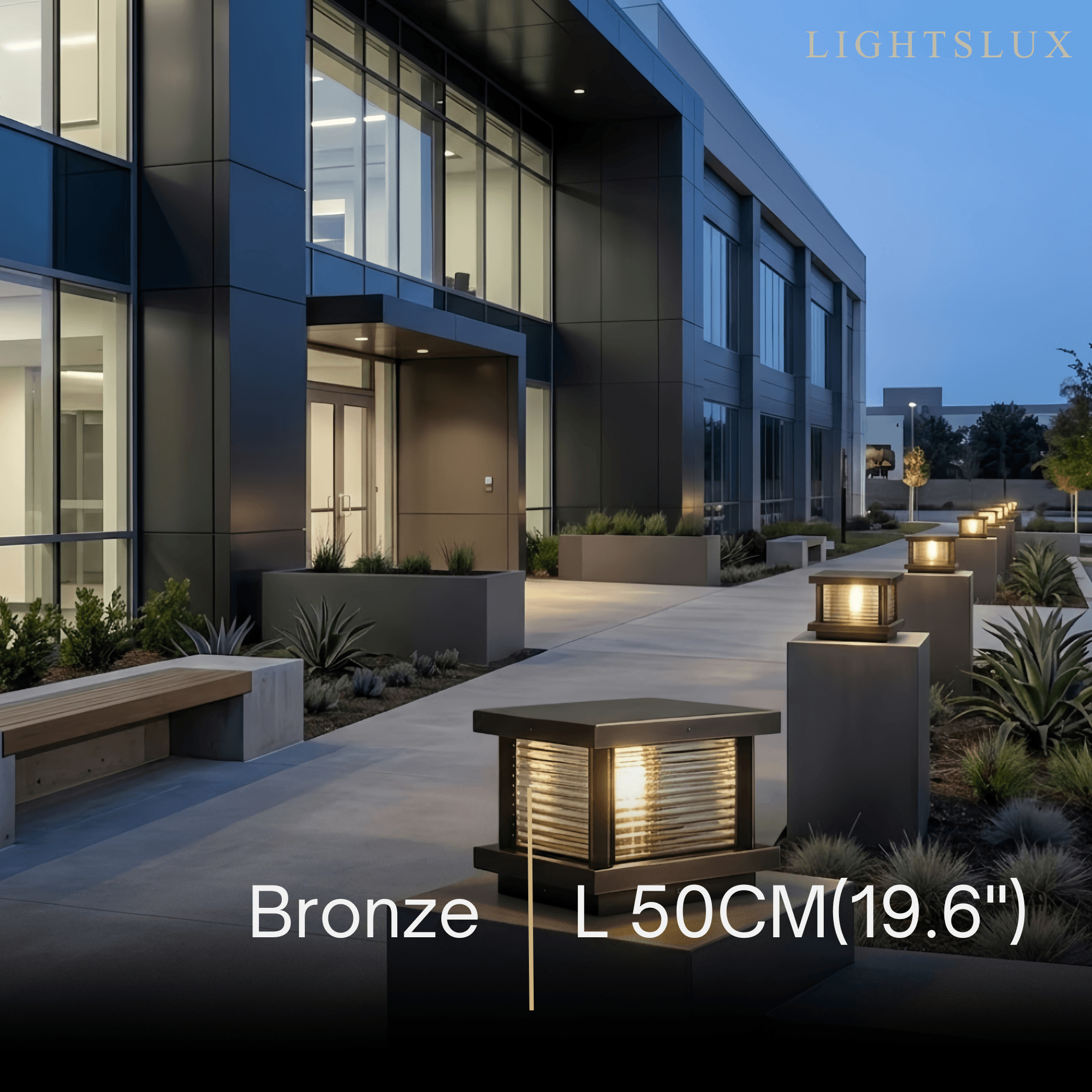 Arcato Modern Square Pillar Light