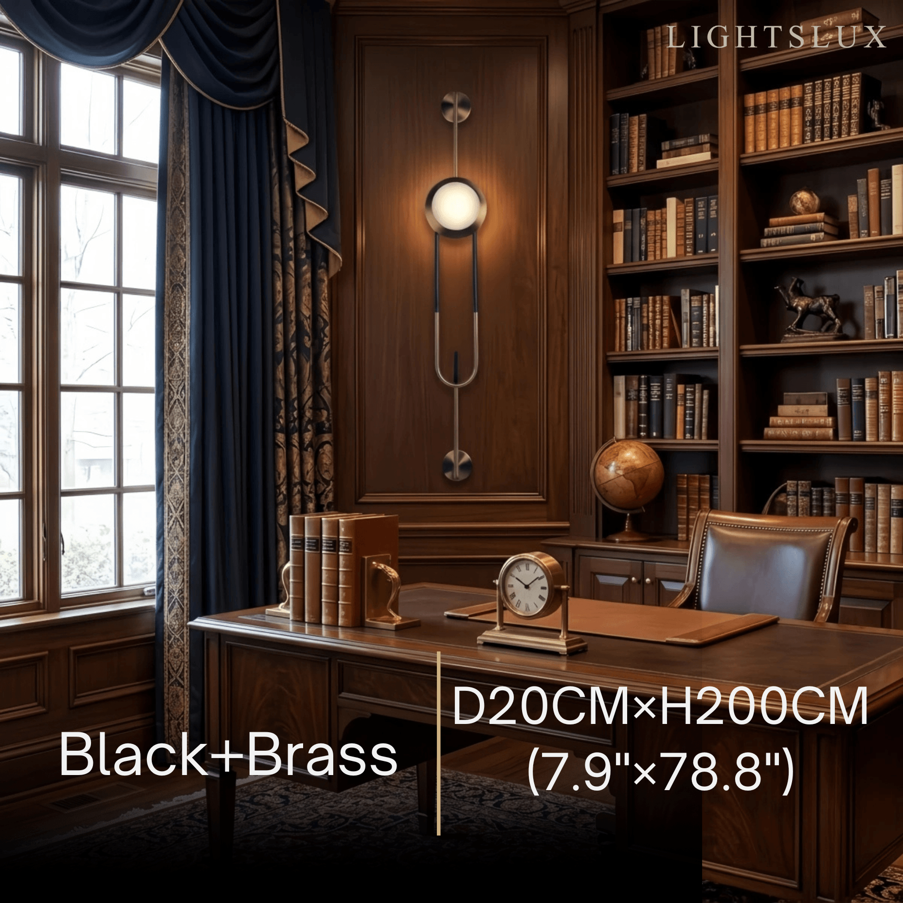 Irondale Industrial Pendant Wall Lamp -- Metal Black Brass