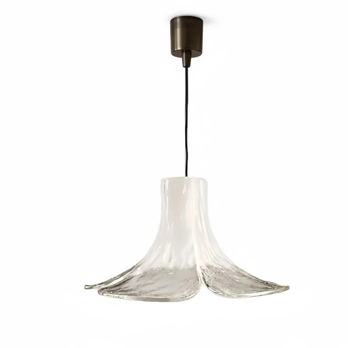 Vetro Art Deco Flared Glass Pendant Light -- Green/Grey/White for Dining Room
