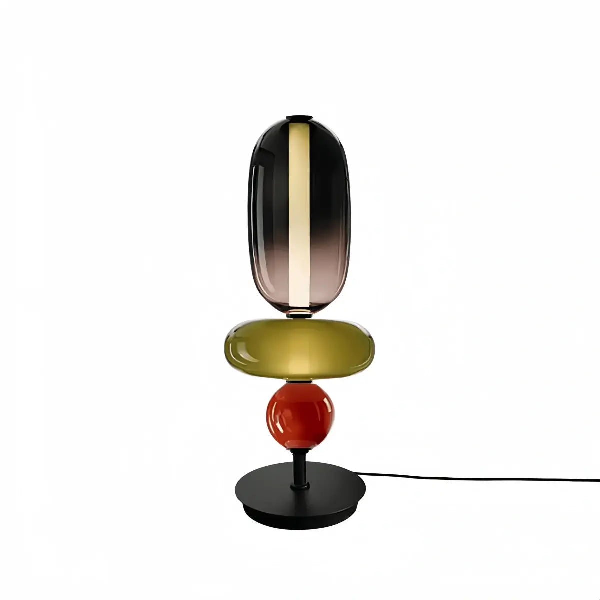 Vetro Art Deco Glass Table Lamp -- Hand-Blown Crystal LED for Living Room