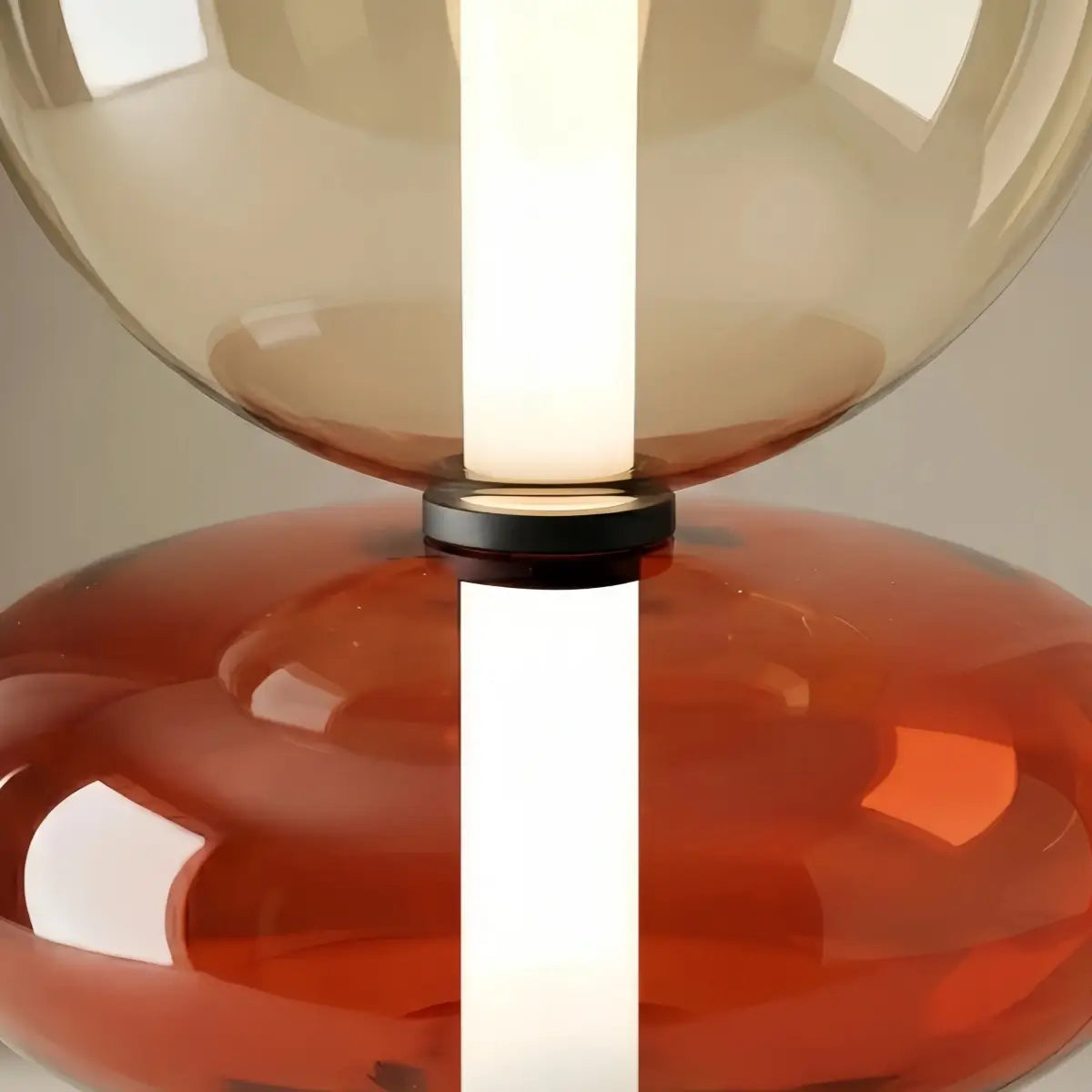 Vetro Art Deco Glass Table Lamp -- Hand-Blown Crystal LED for Living Room Detail