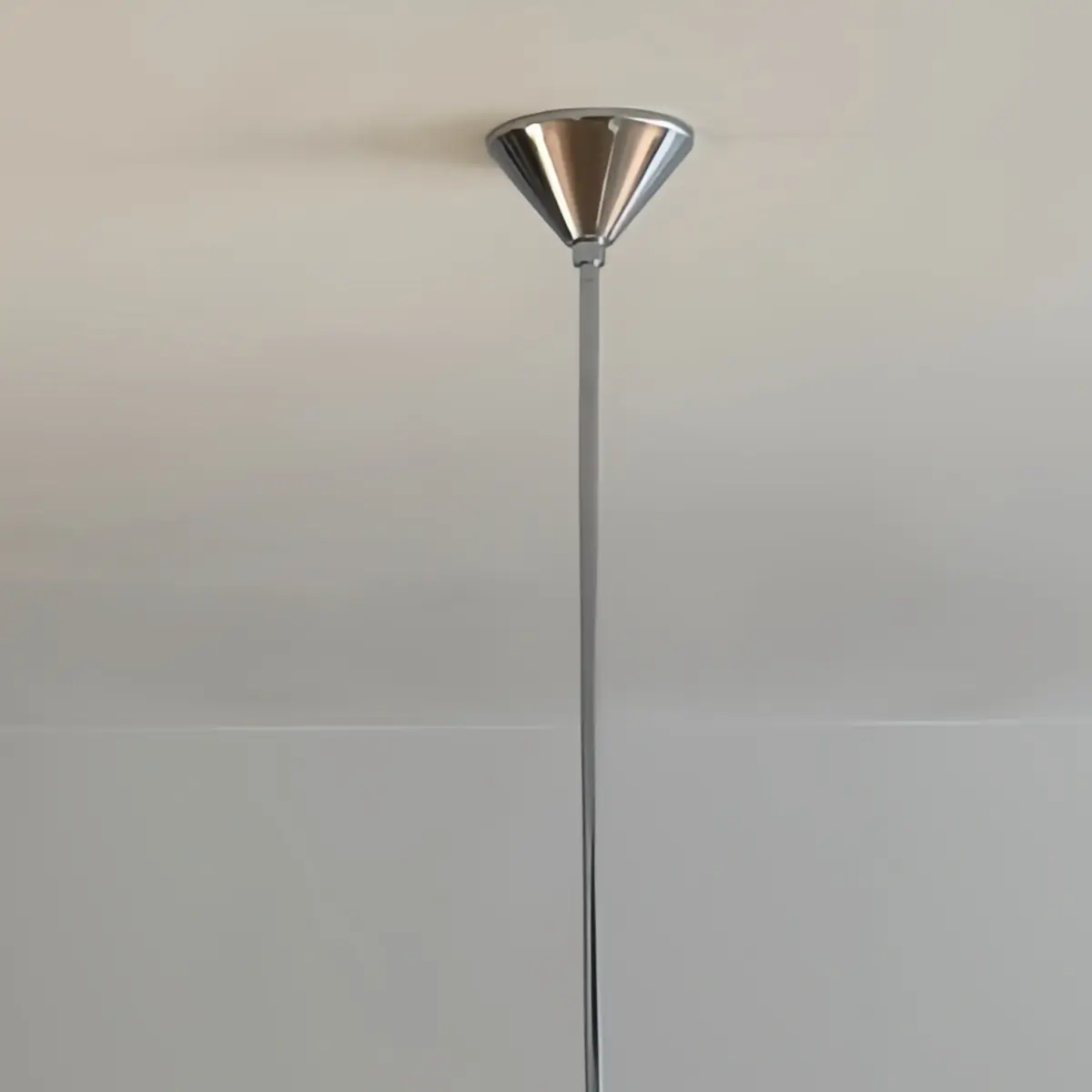 Vetro Minimalist Glass Pendant Light -- Anti-Glare White Finish for Dining Room Detail