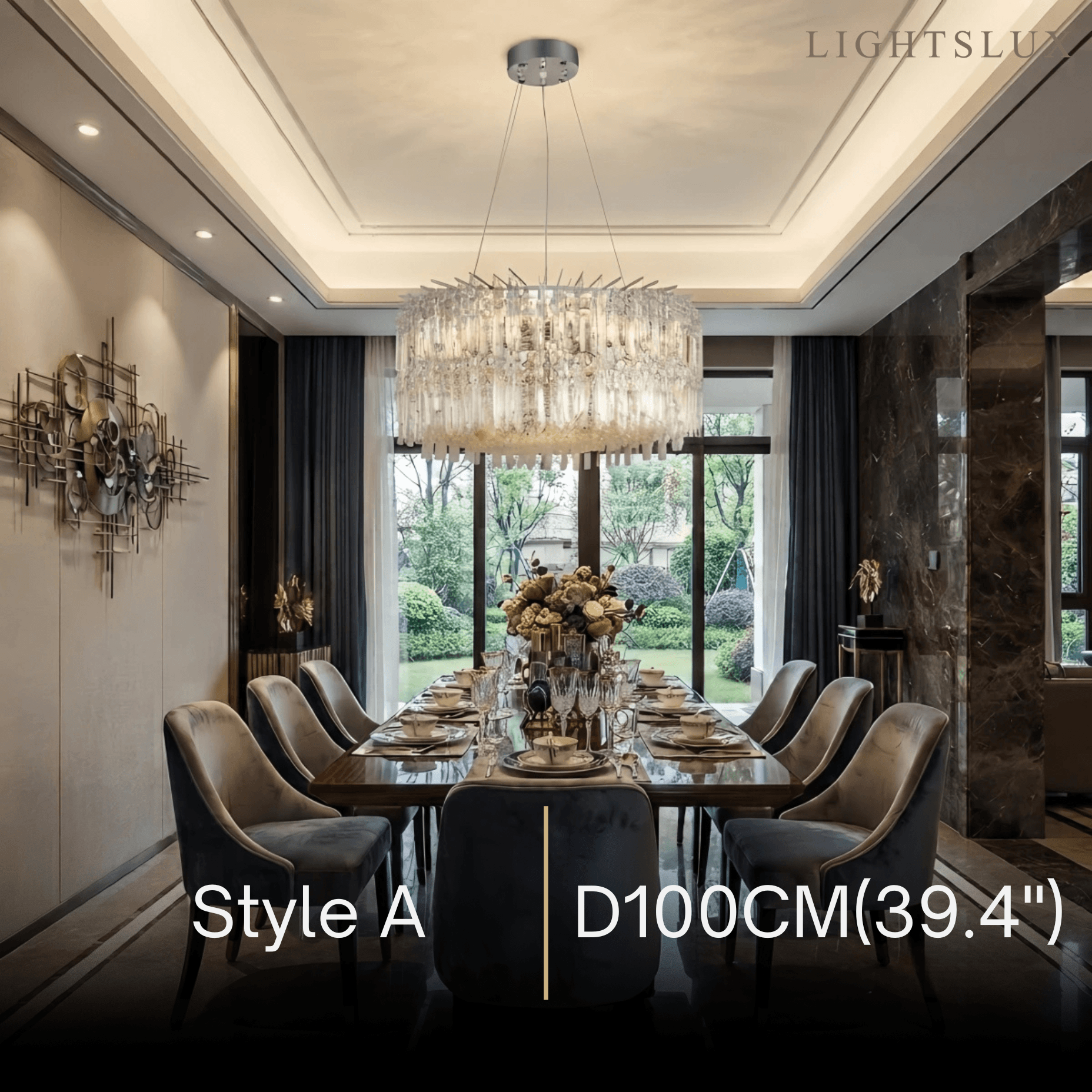 Excelis Luxury Chandelier --Clear for Dining Room