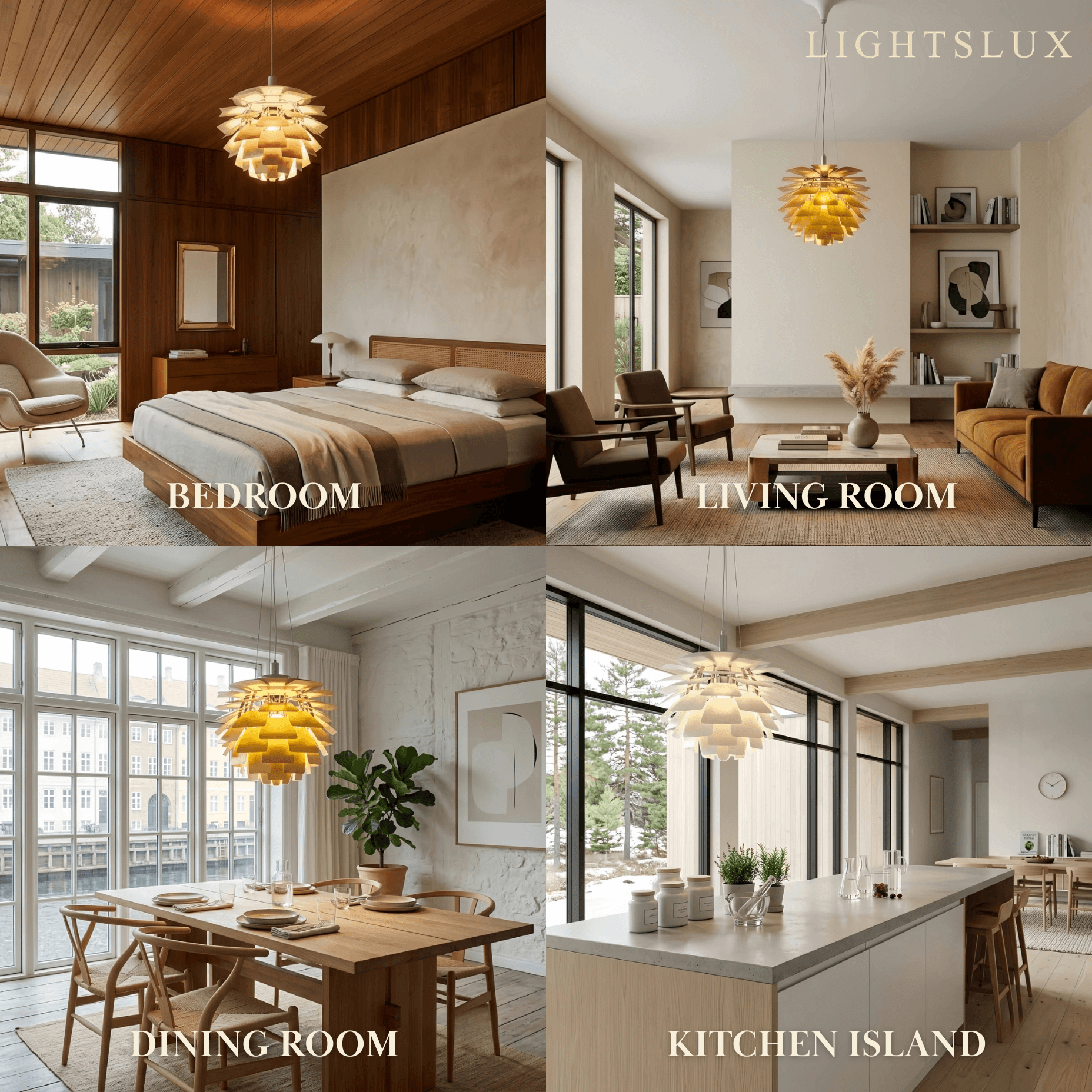 Vivara Nordic Aluminum Pendant Light — Pinecone Design Siver/White/Black for Indoor