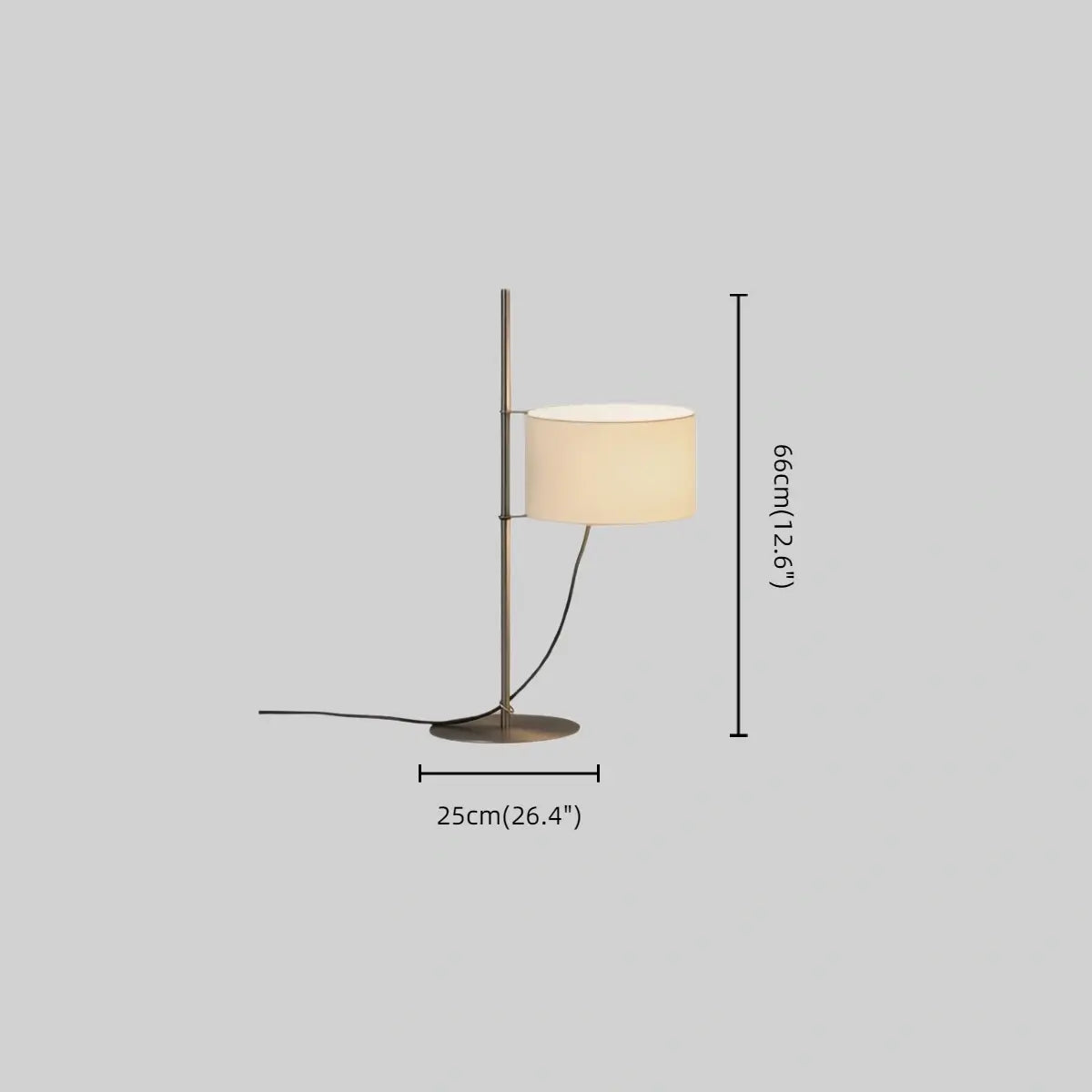Vivara Mid-Century Floor Lamp -- Fabric Shade Nickel for Living Room