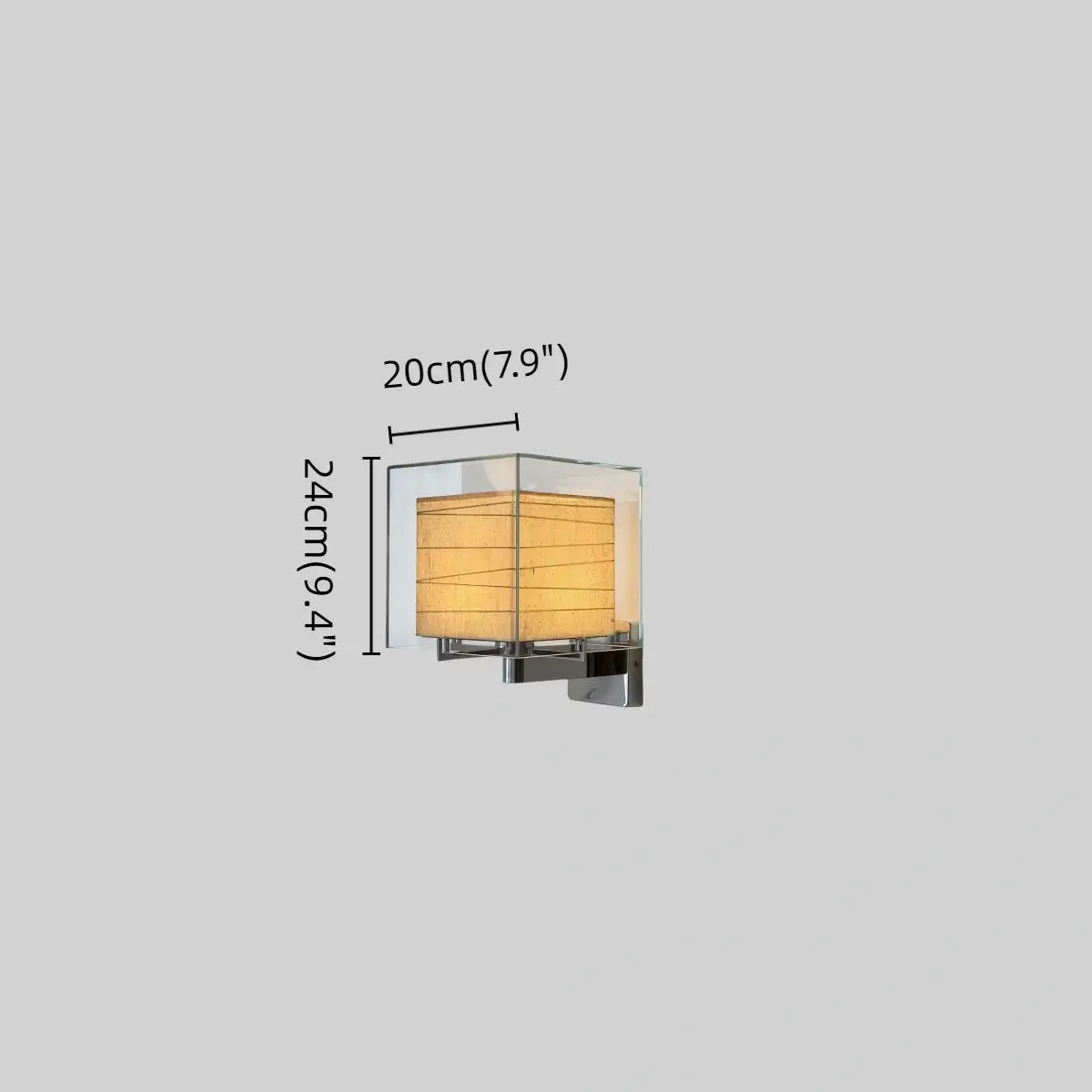 Lunara Minimalist Glass Wall Lamp -- Cylindrical for Bedroom