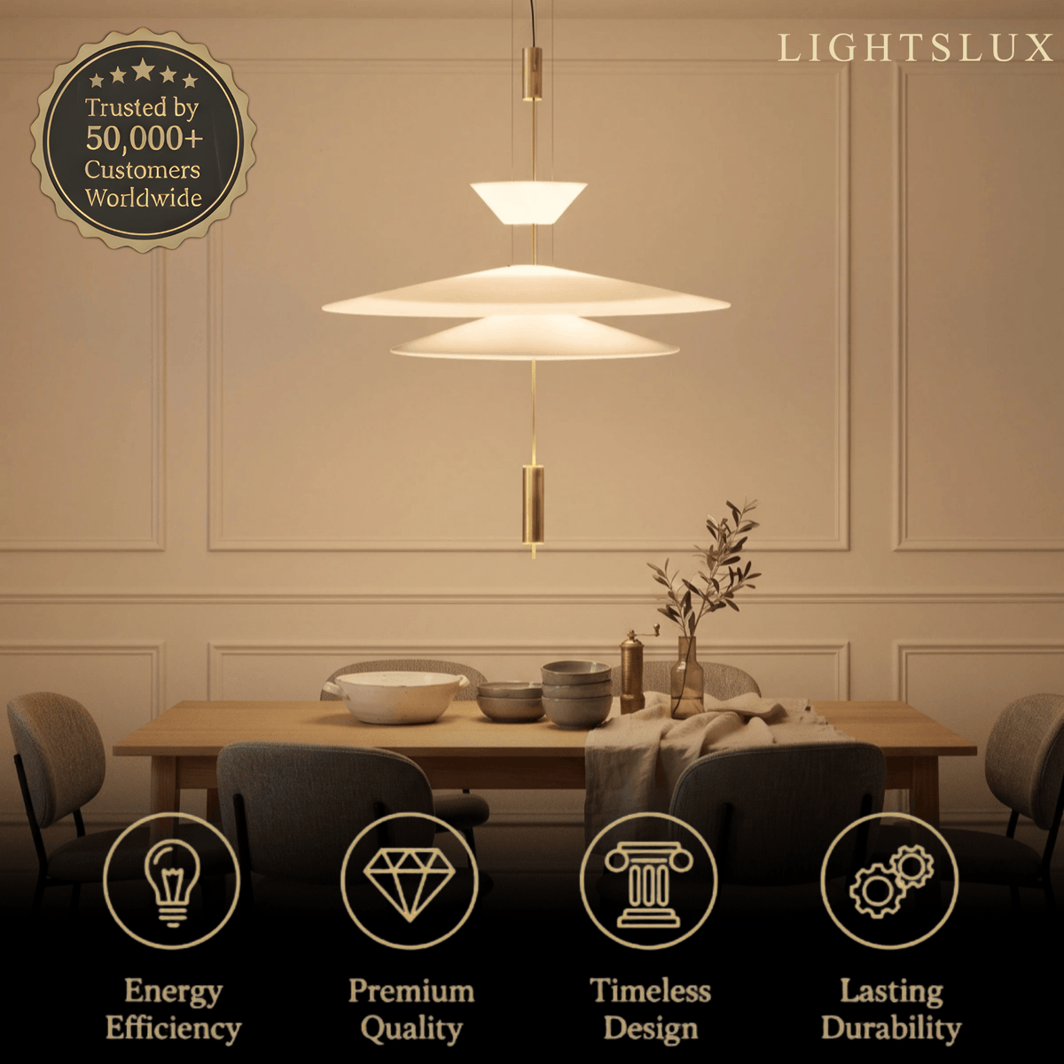 Nebula Modern Acrylic Chandelier – Multi-Tier Disc for Di