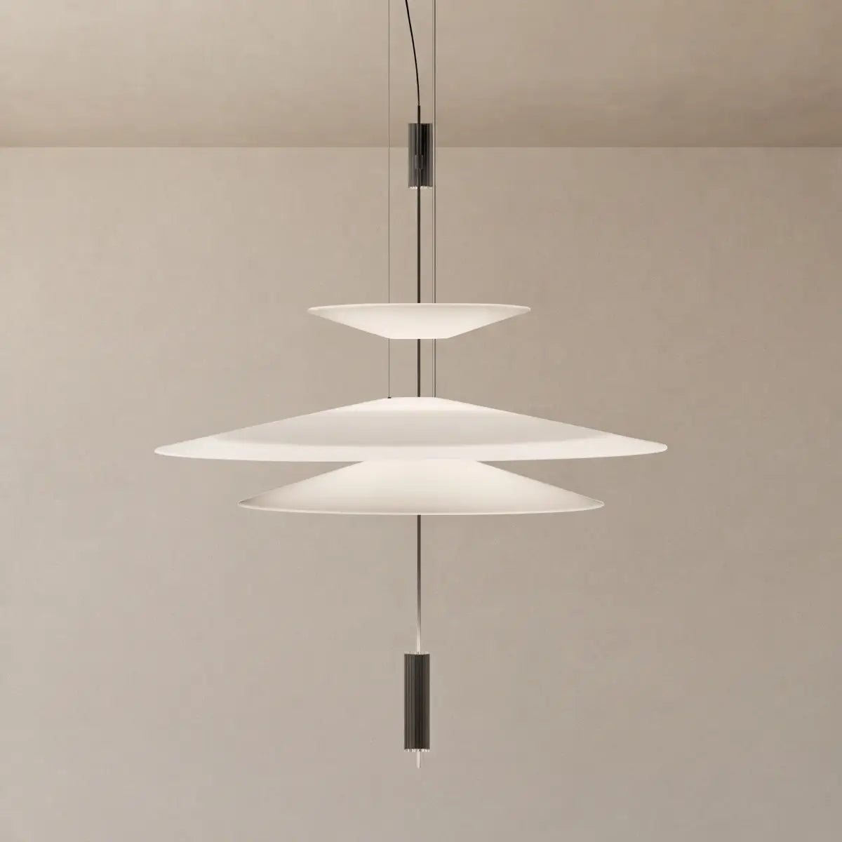 Nebula Modern Acrylic Chandelier – Multi-Tier Disc for DiningTHR
