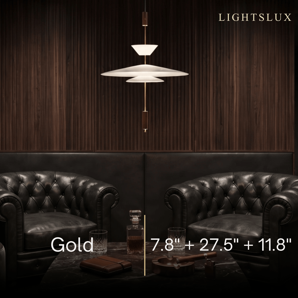 Nebula Modern Acrylic Chandelier – Multi-Tier Disc for Dining GOLD