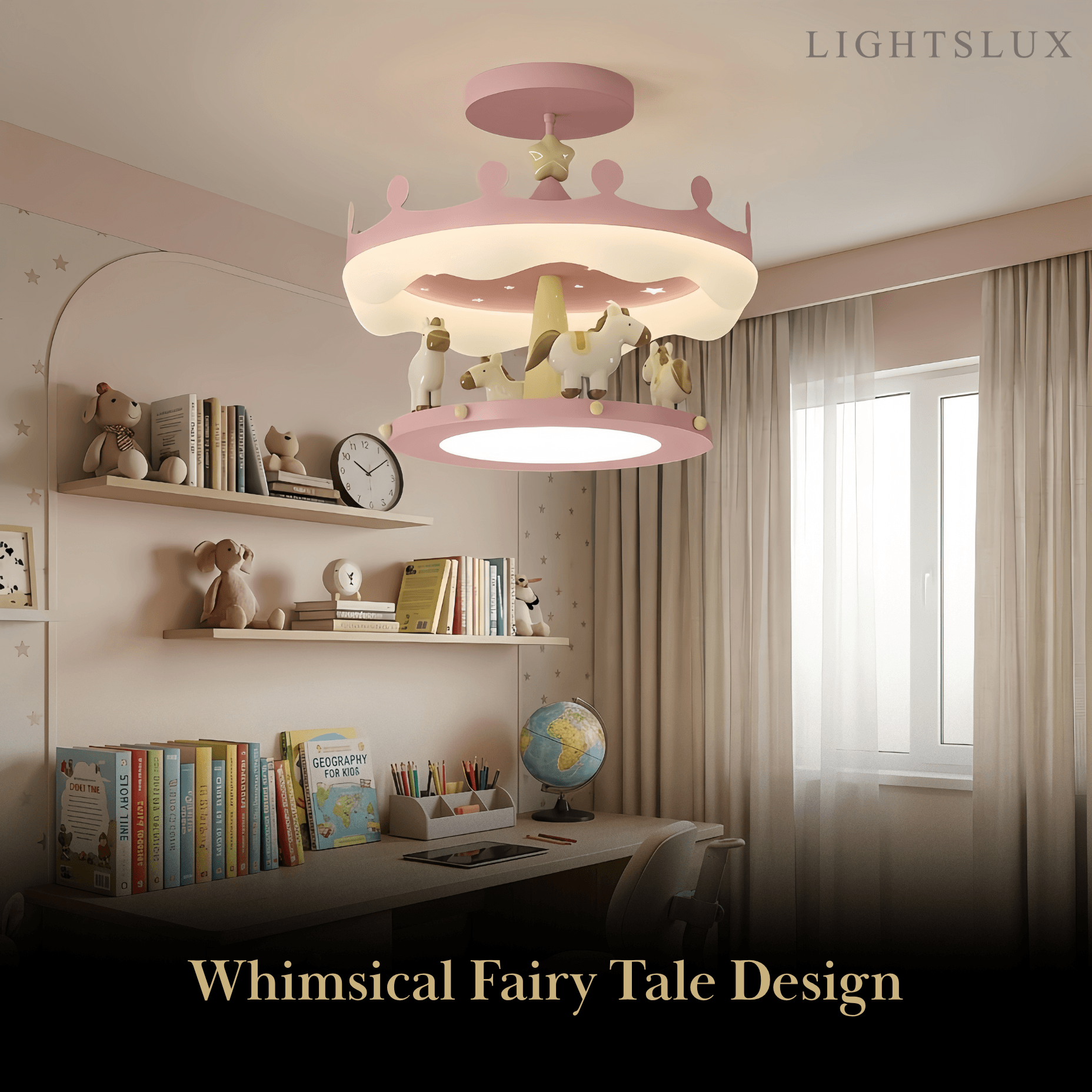 Cartoon Pendant Lamp -- Iron & PE Full-Spectrum LED for Children's Study Room