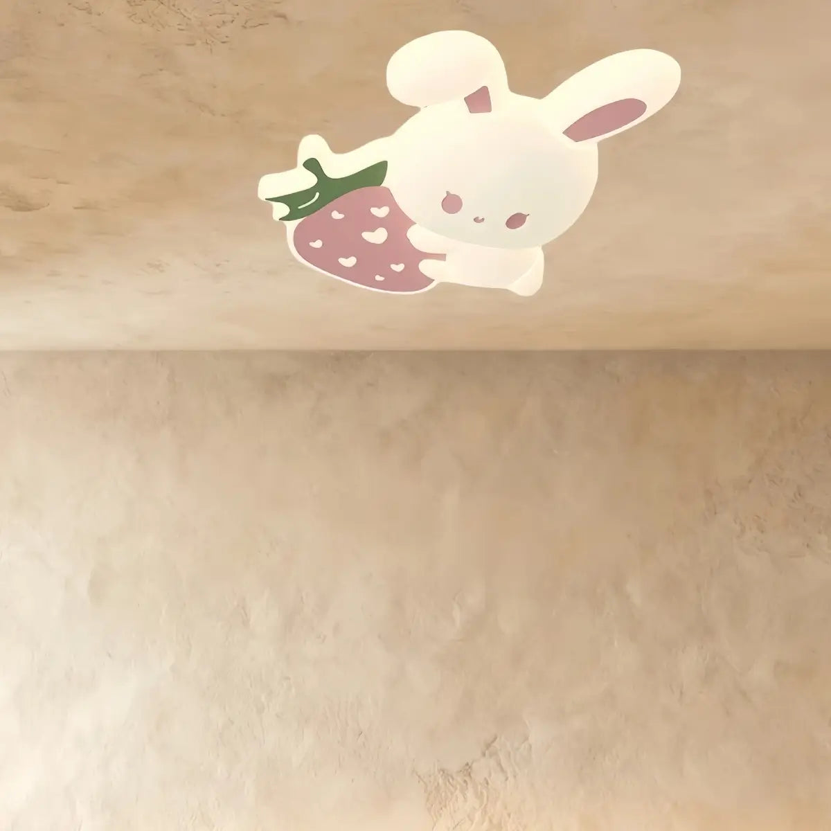 Vivara Cartoon Ceiling Lamp -- Iron & PE White for Bedroom Pink