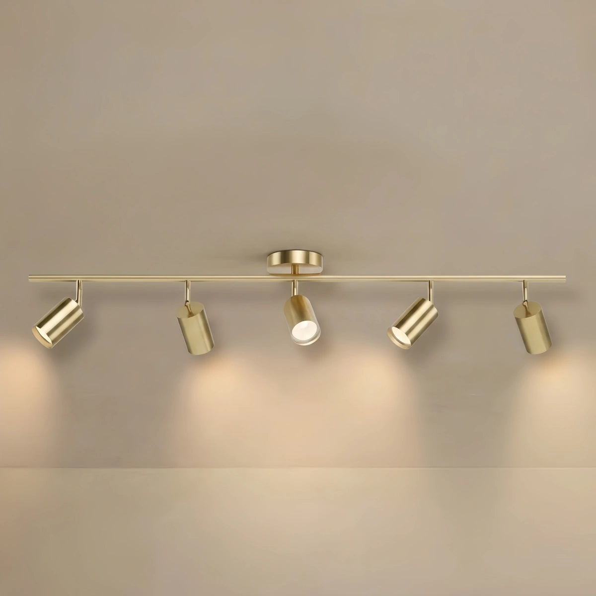 Arcato Minimalist Linear Track Light – Brushed Gold/Matte Black for Living/Study Room
