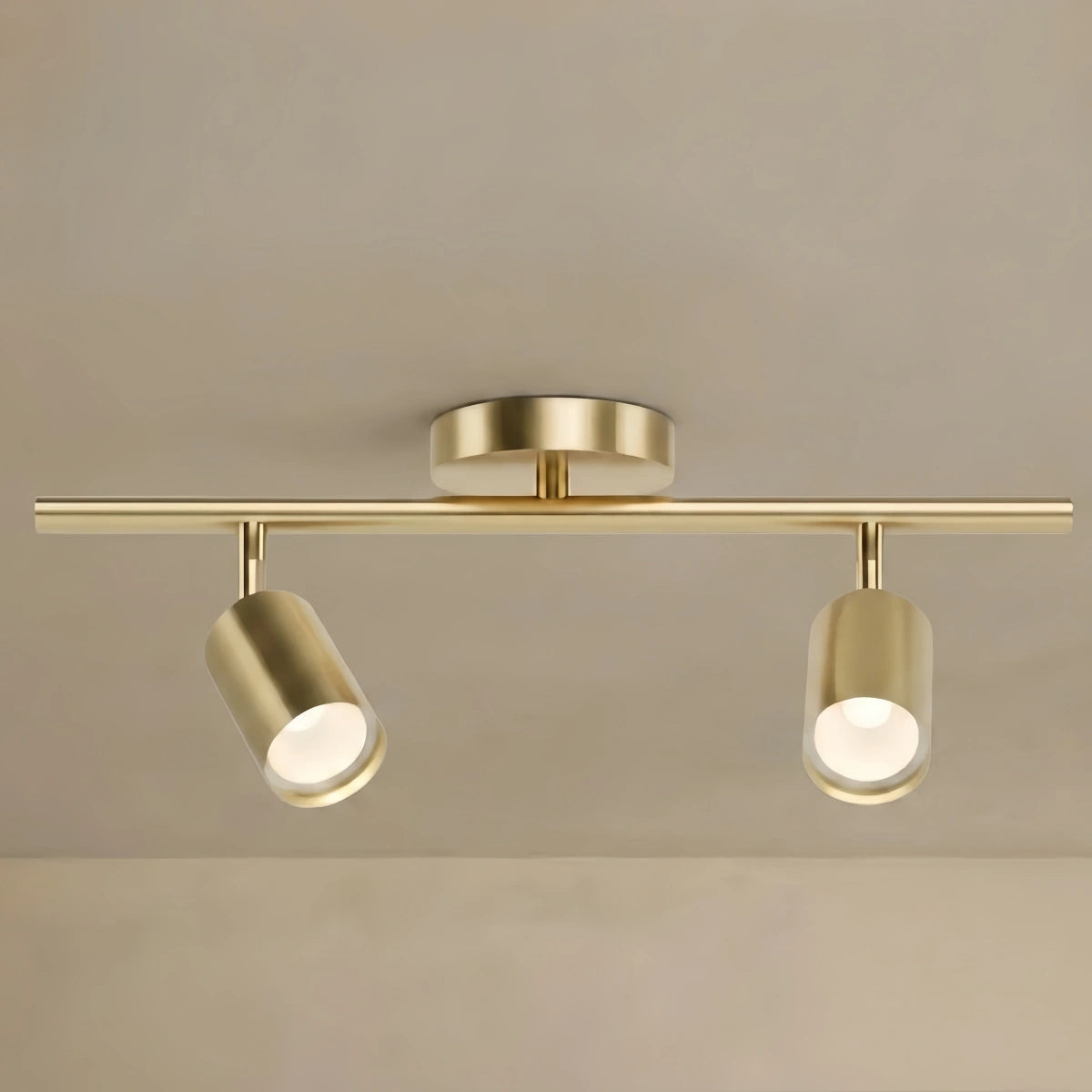 Arcato Minimalist Linear Track Light – Brushed Gold/Matte Black for Living/Study Room