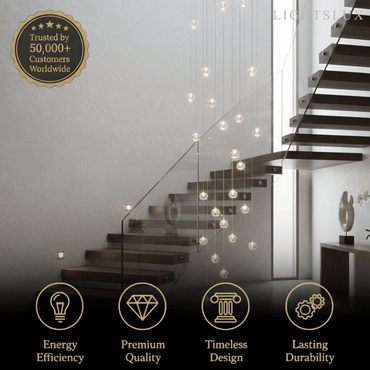Excelis Modern Silver Crystal Chandelier – Stainless Steel with Clear Crystals Hanging Mount