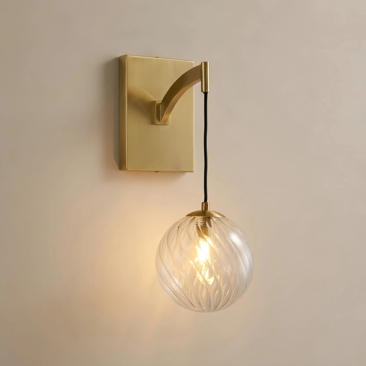 Excelis Modern Gold Globe Wall Sconce – Brushed Gold Finish Modern Elegant Design