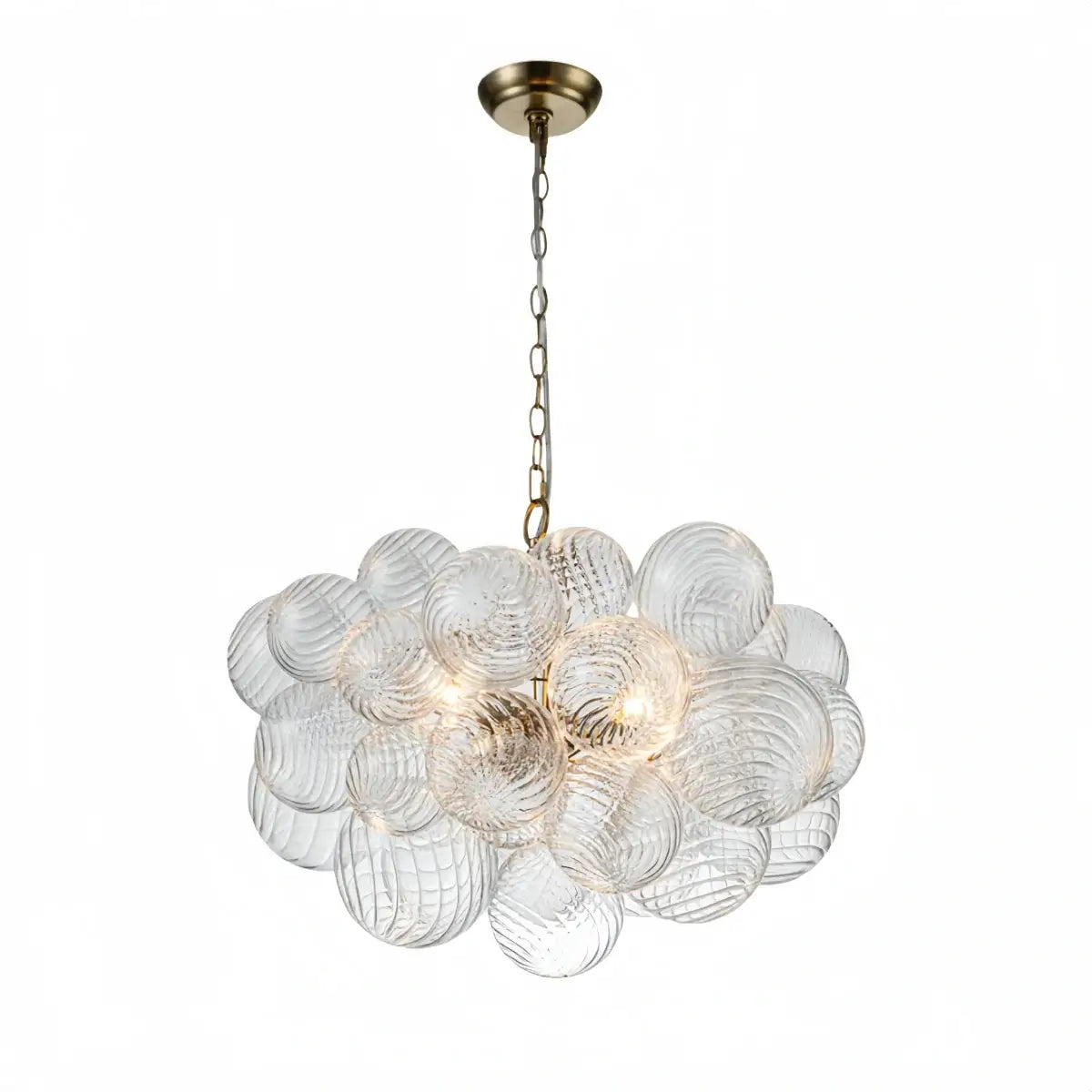 Modern Chandelier – Bubble Etched Glass