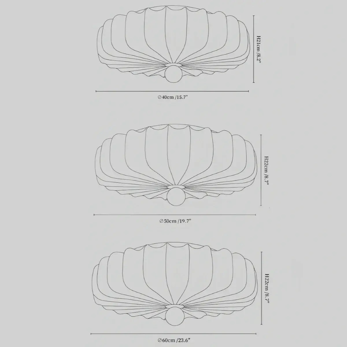 Modern Ceiling Light – Fabric Petal Floral Pattern Wood Accents