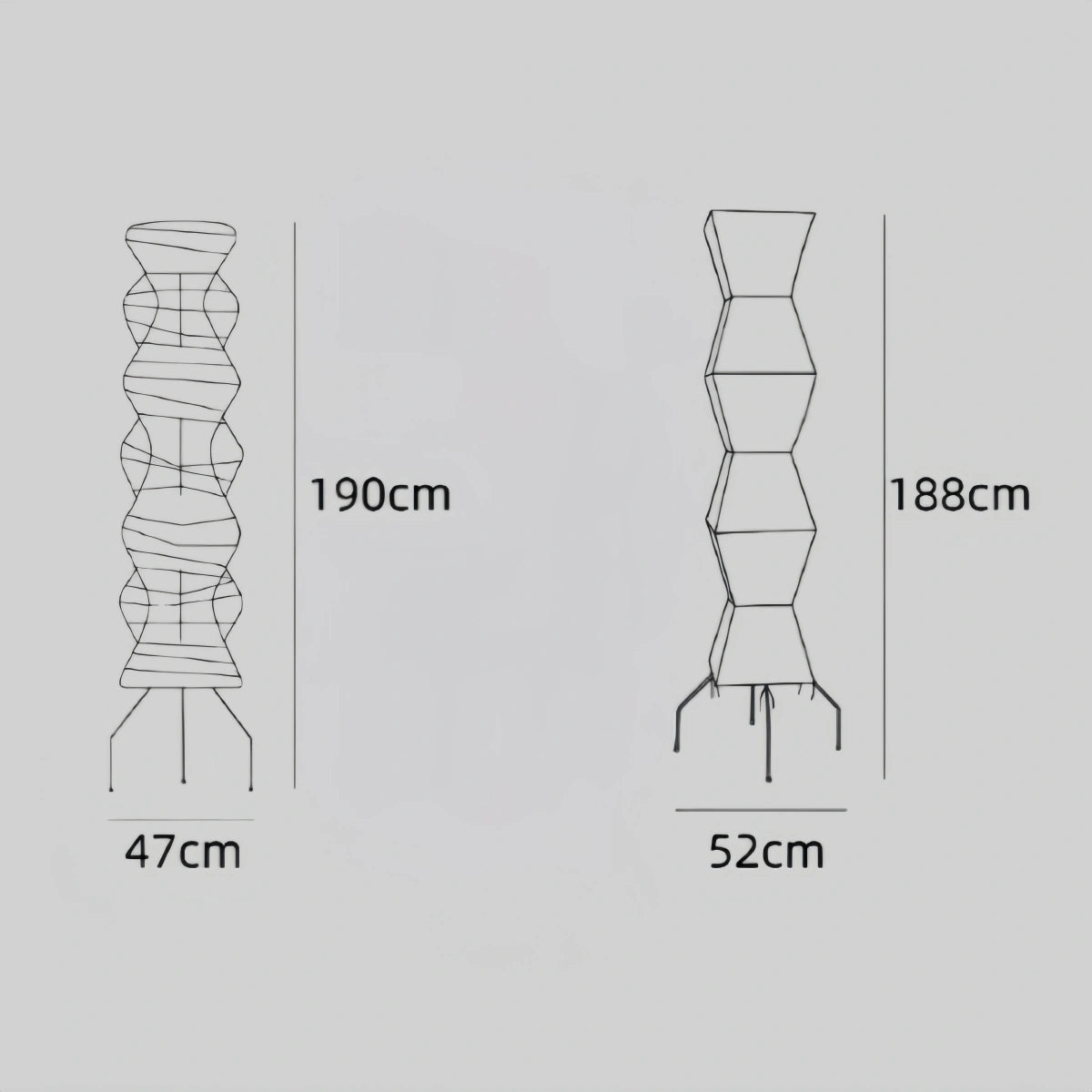Japanese Floor Lamp -- Mulberry Paper & Metal Black for Living Room/ Bedroom