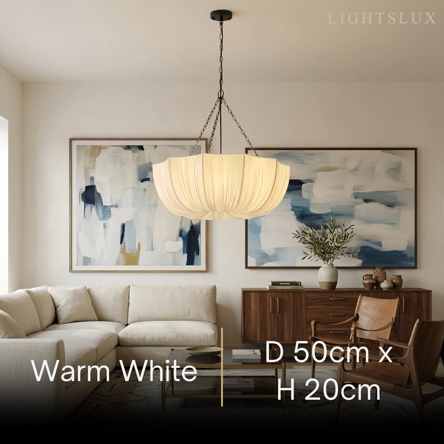Modern Fabric Pendant Light