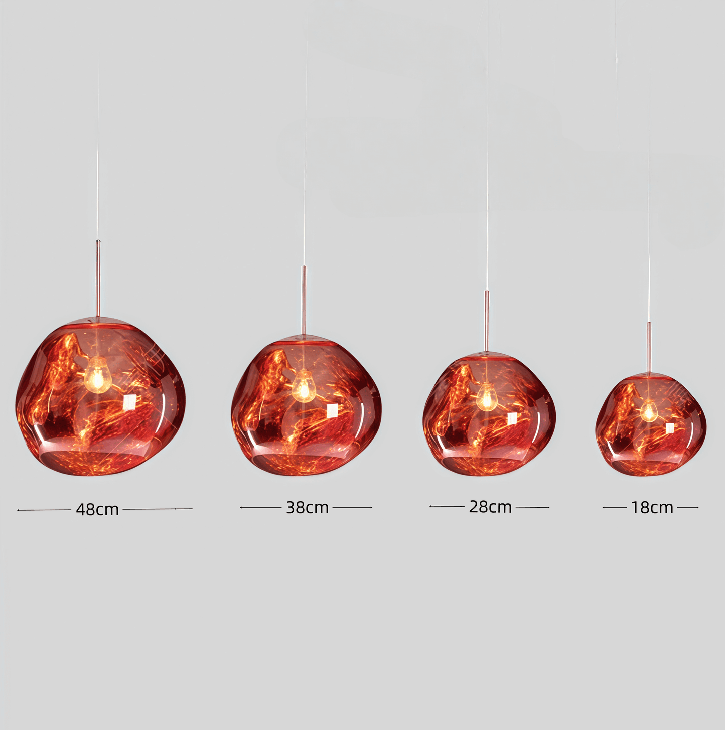 Contemporary Twisted Pendant Lamp — Mirror Finish in 4 Color