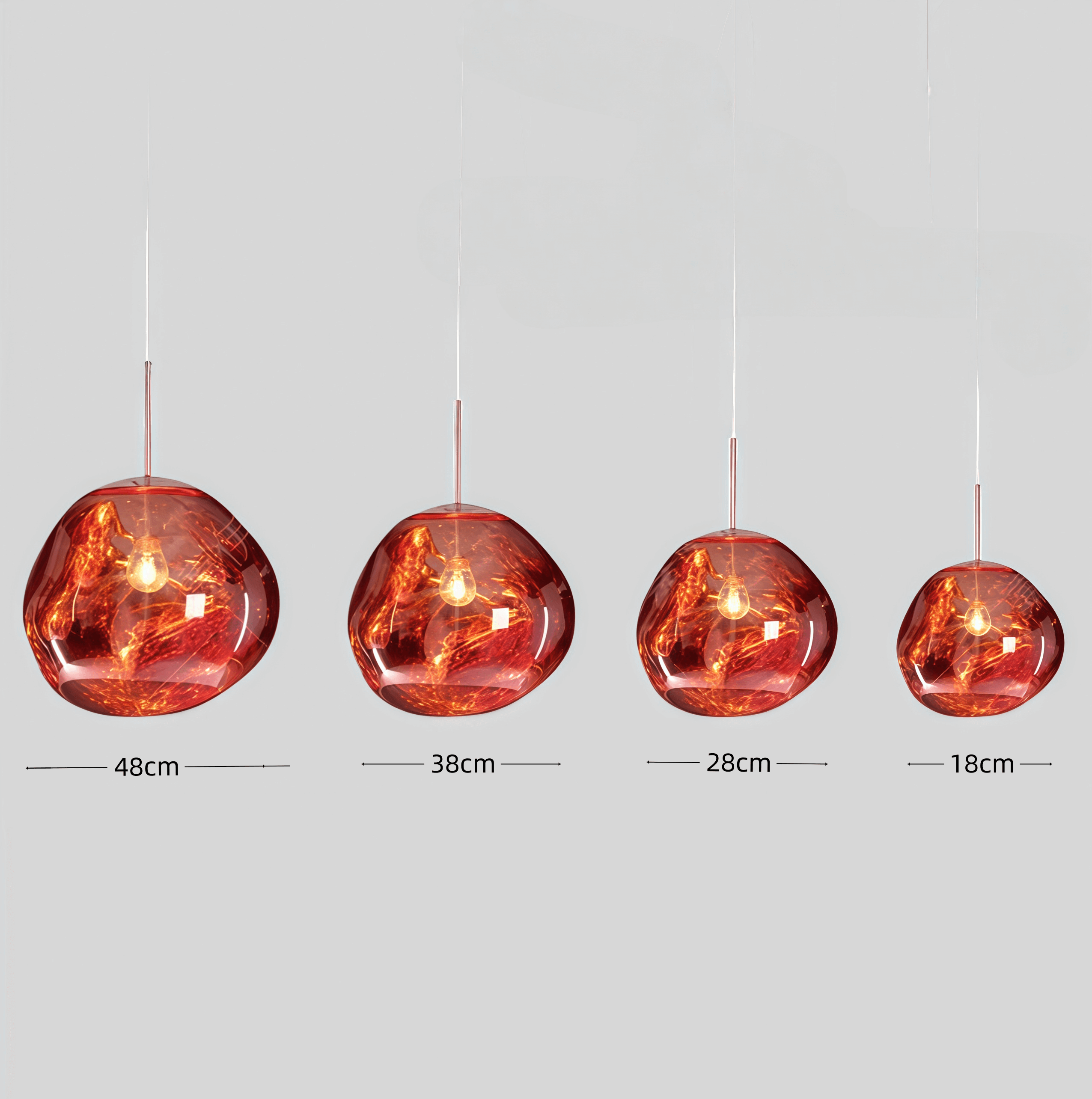 Contemporary Twisted Pendant Lamp — Mirror Finish in 4 Color