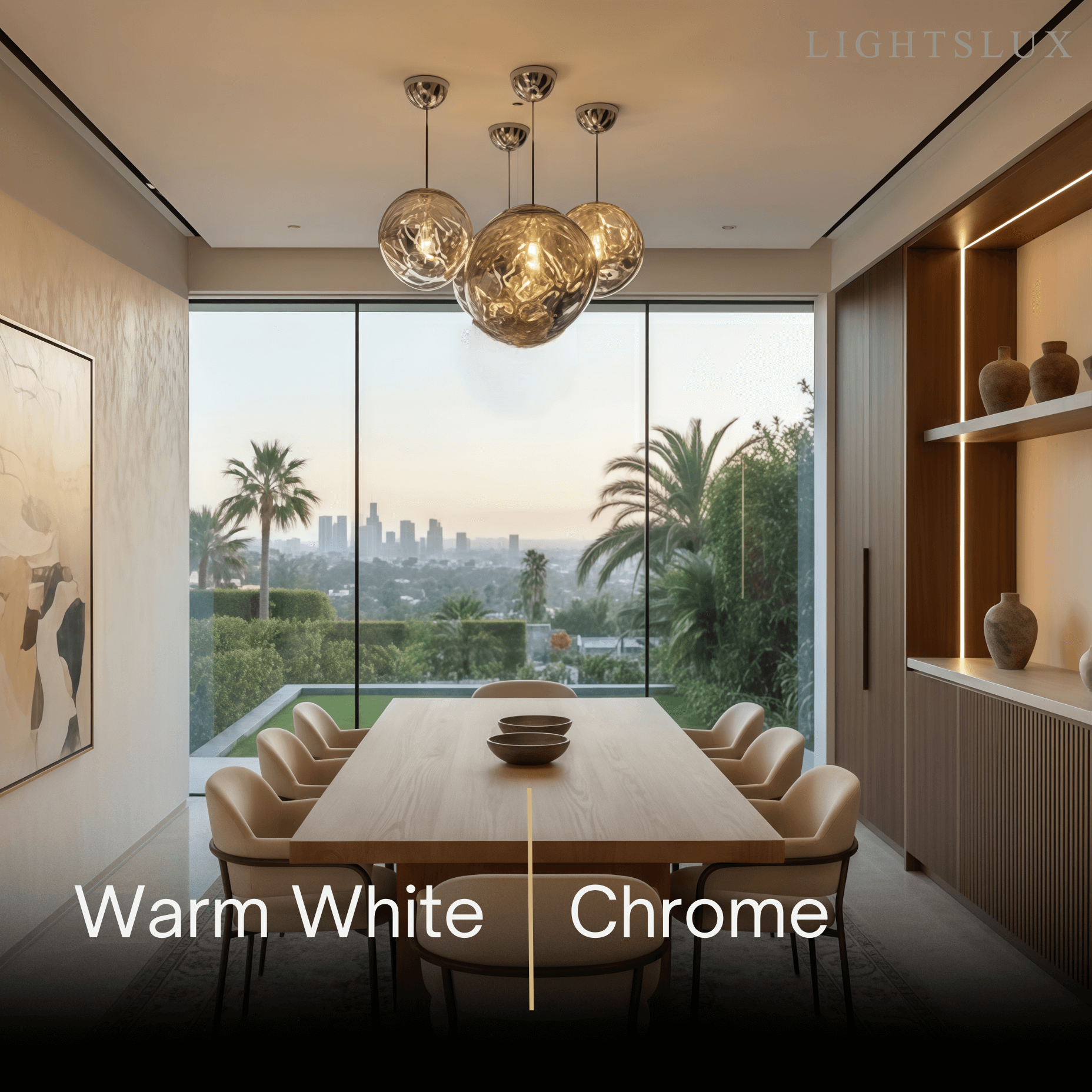Contemporary Twisted Pendant Lamp — Mirror Finish in 4 Color