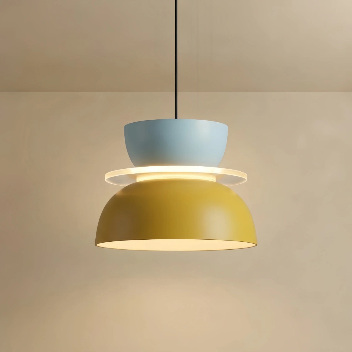 Contrast Color Pendant Light - Metal Design for Dining Room