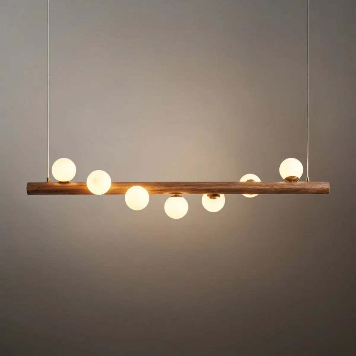 Nebula Modern Linear Pendant Light - Walnut