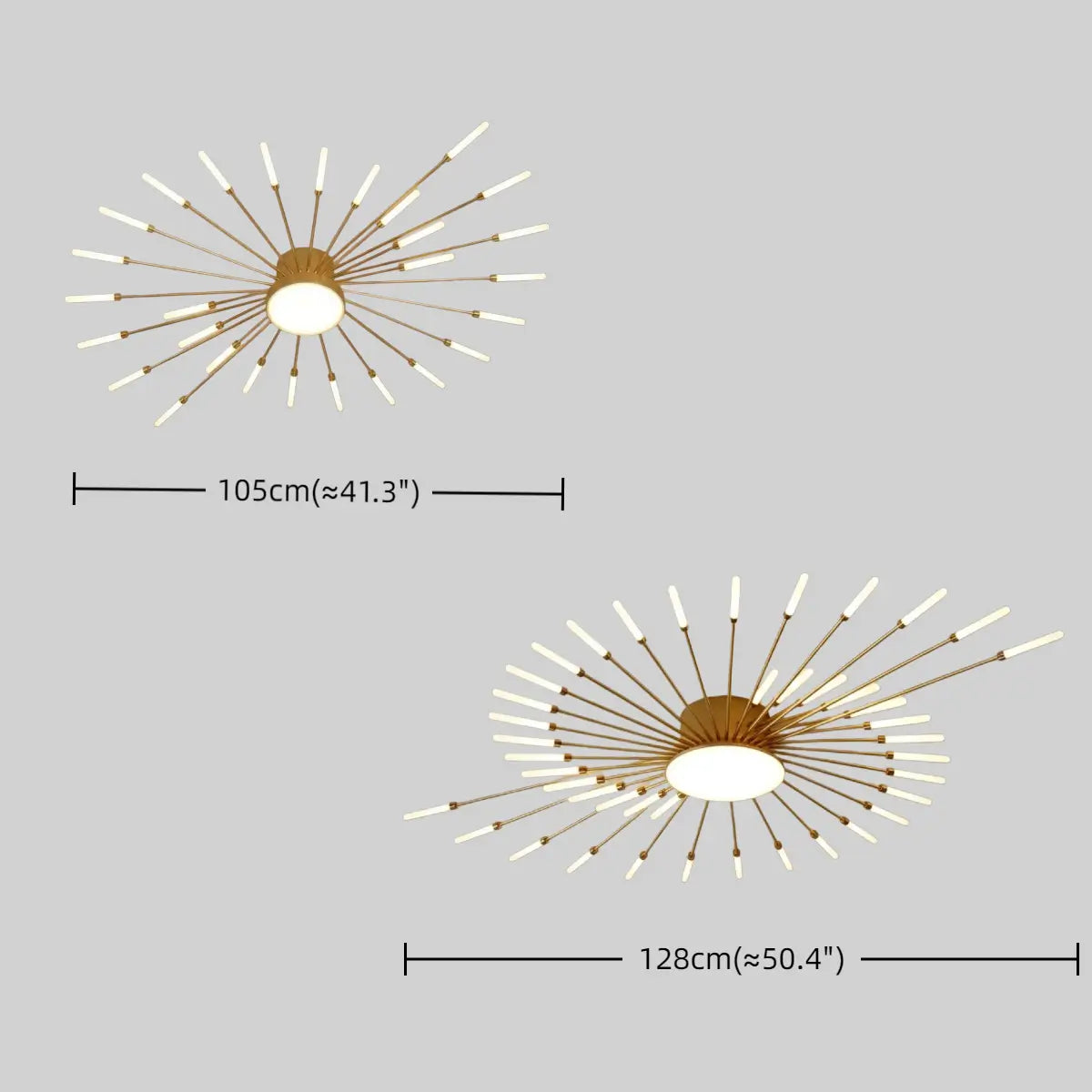 Nebula Modern Firework Ceiling Light – Gold/Black for Bedroom Dining Room Living Room