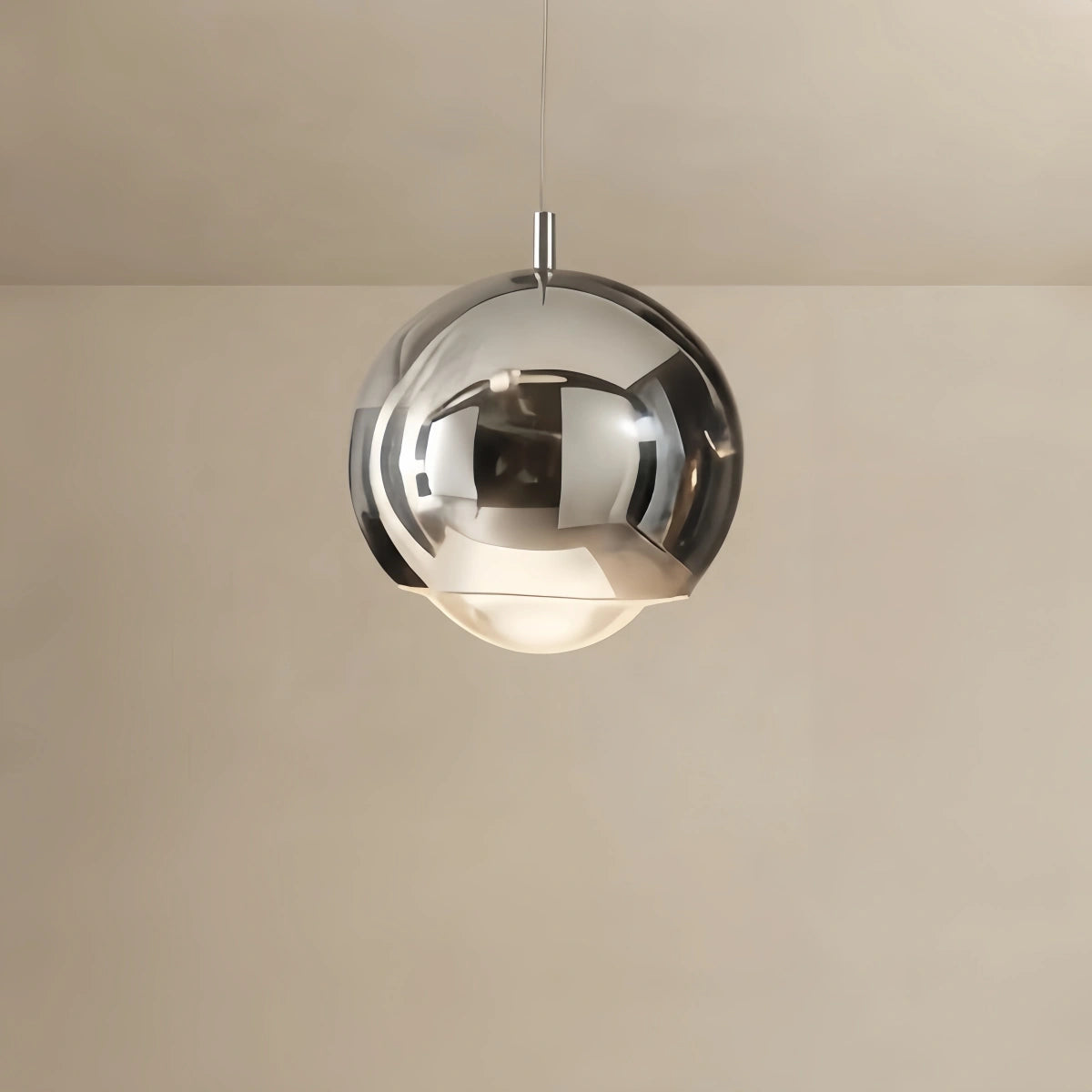 Modern Ball Pendant Light Gold/Silver Metal/Acrylic for Bedroom/Dining Room
